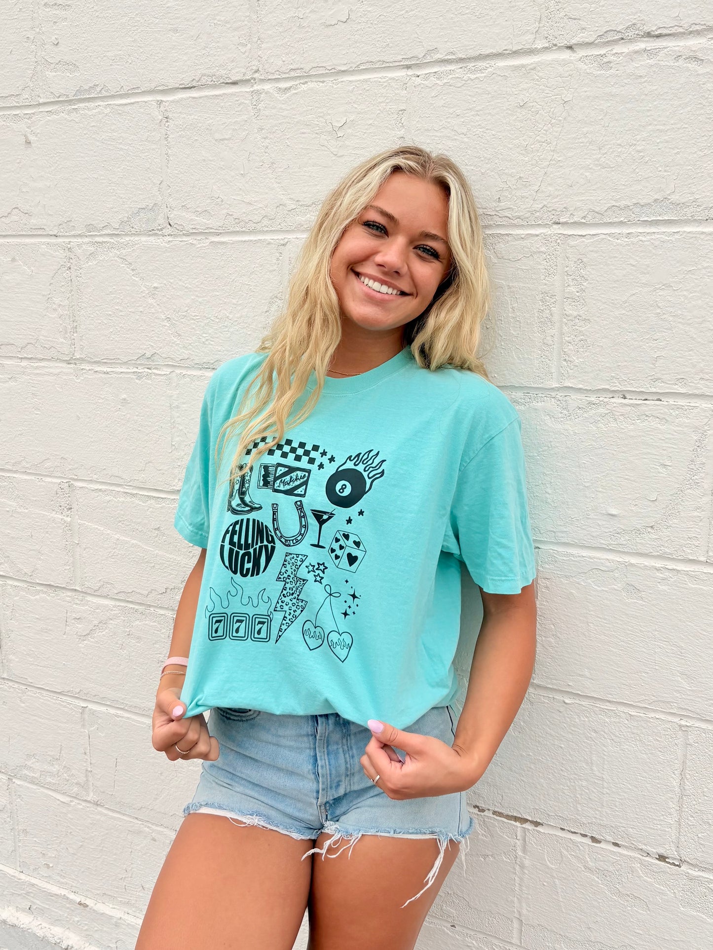 Cropped Cowboy Collage Tee