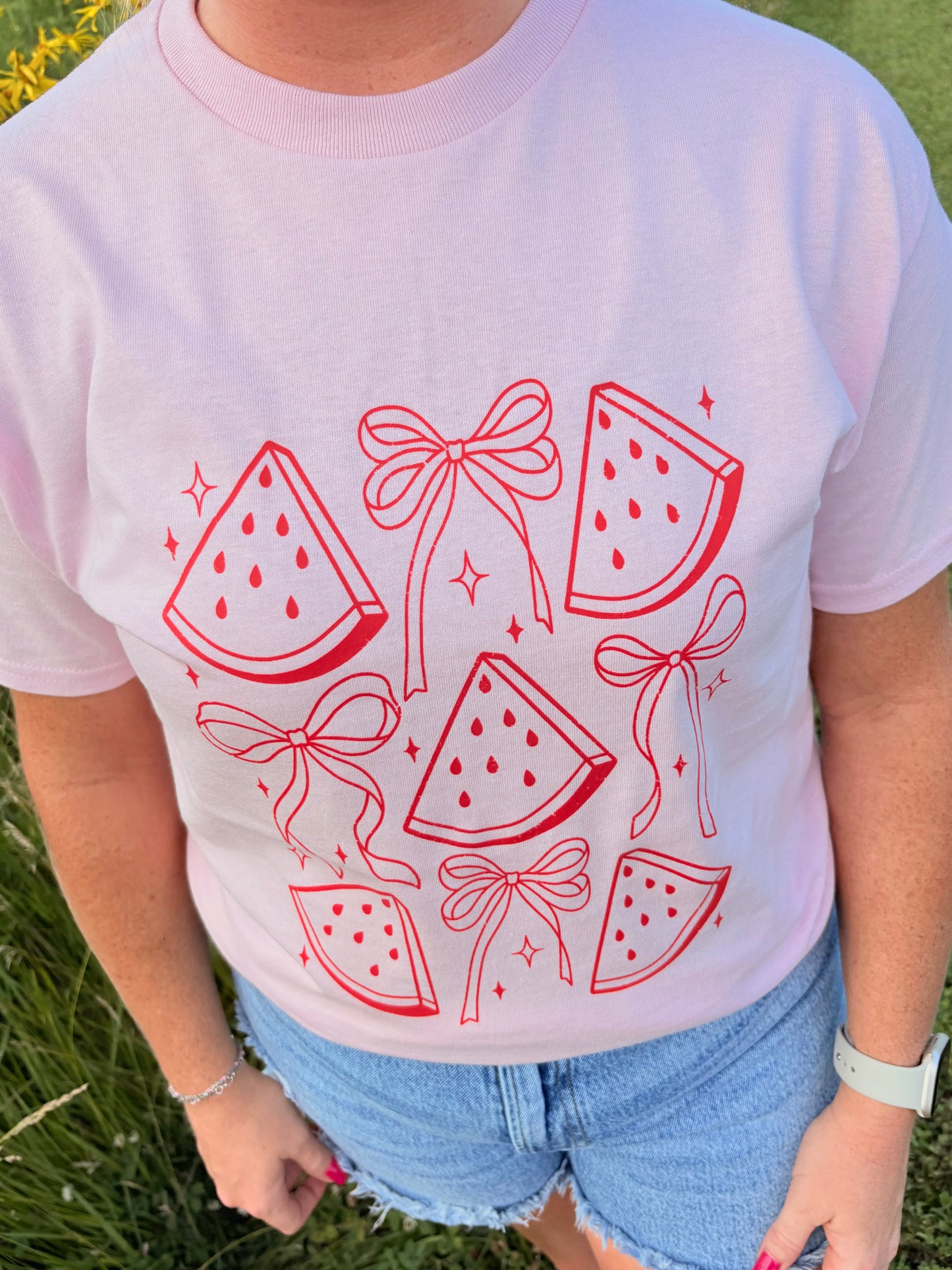 Watermelon & Bows Tee