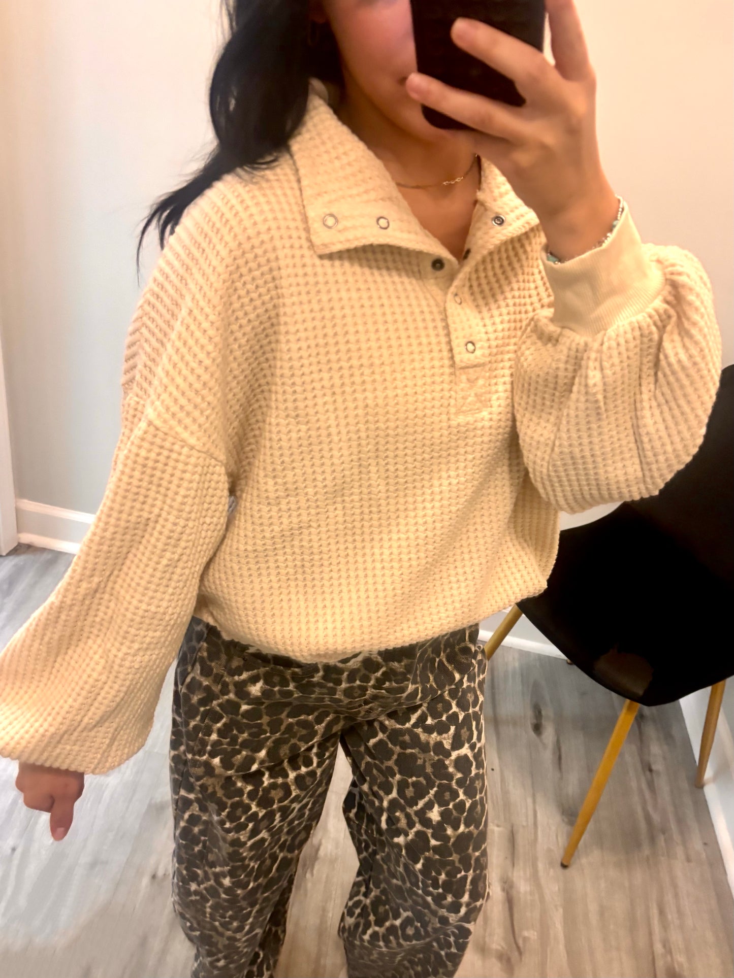 Western Waffle Pullover