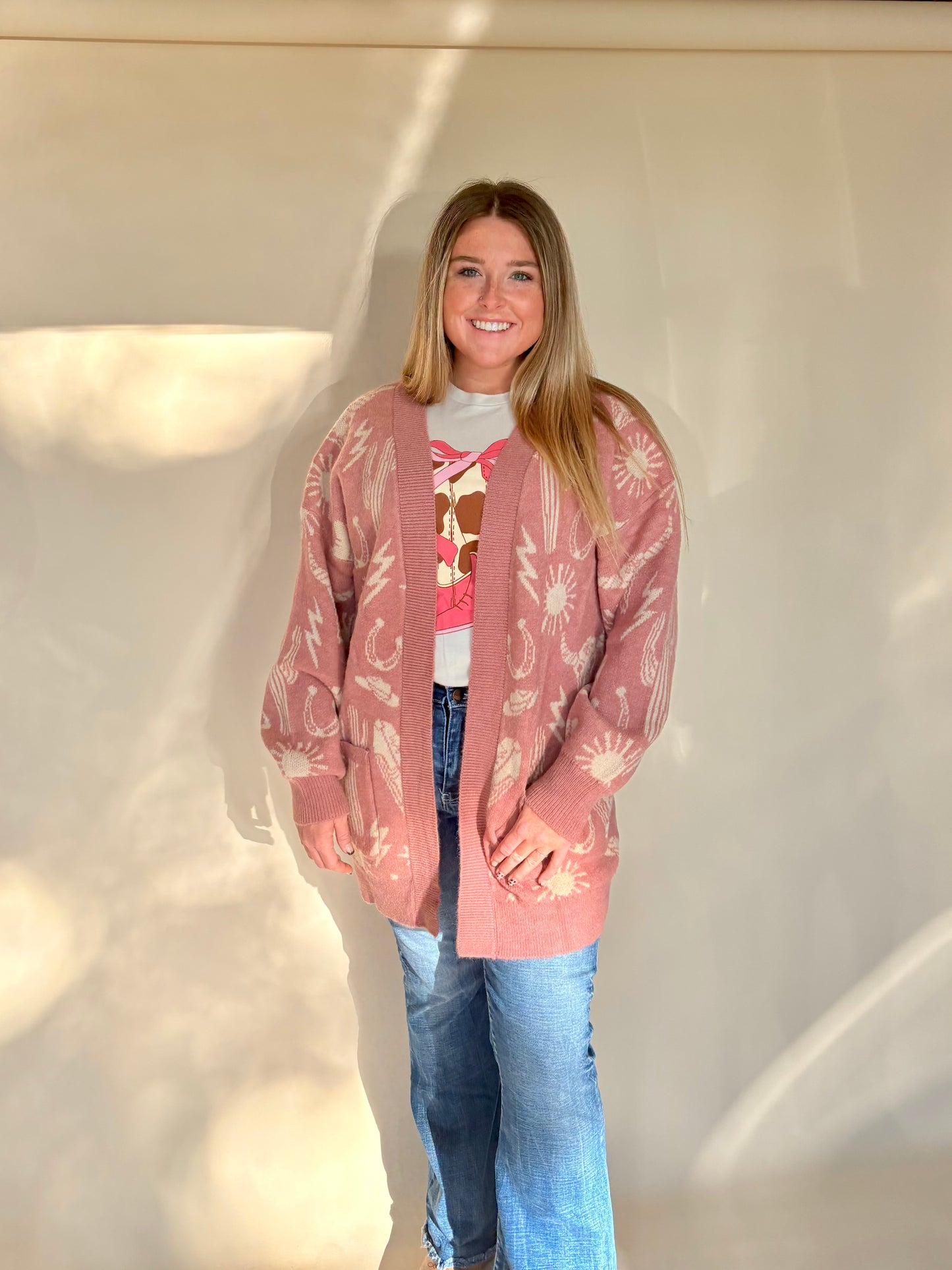 Pink Cowgirl Cardigan