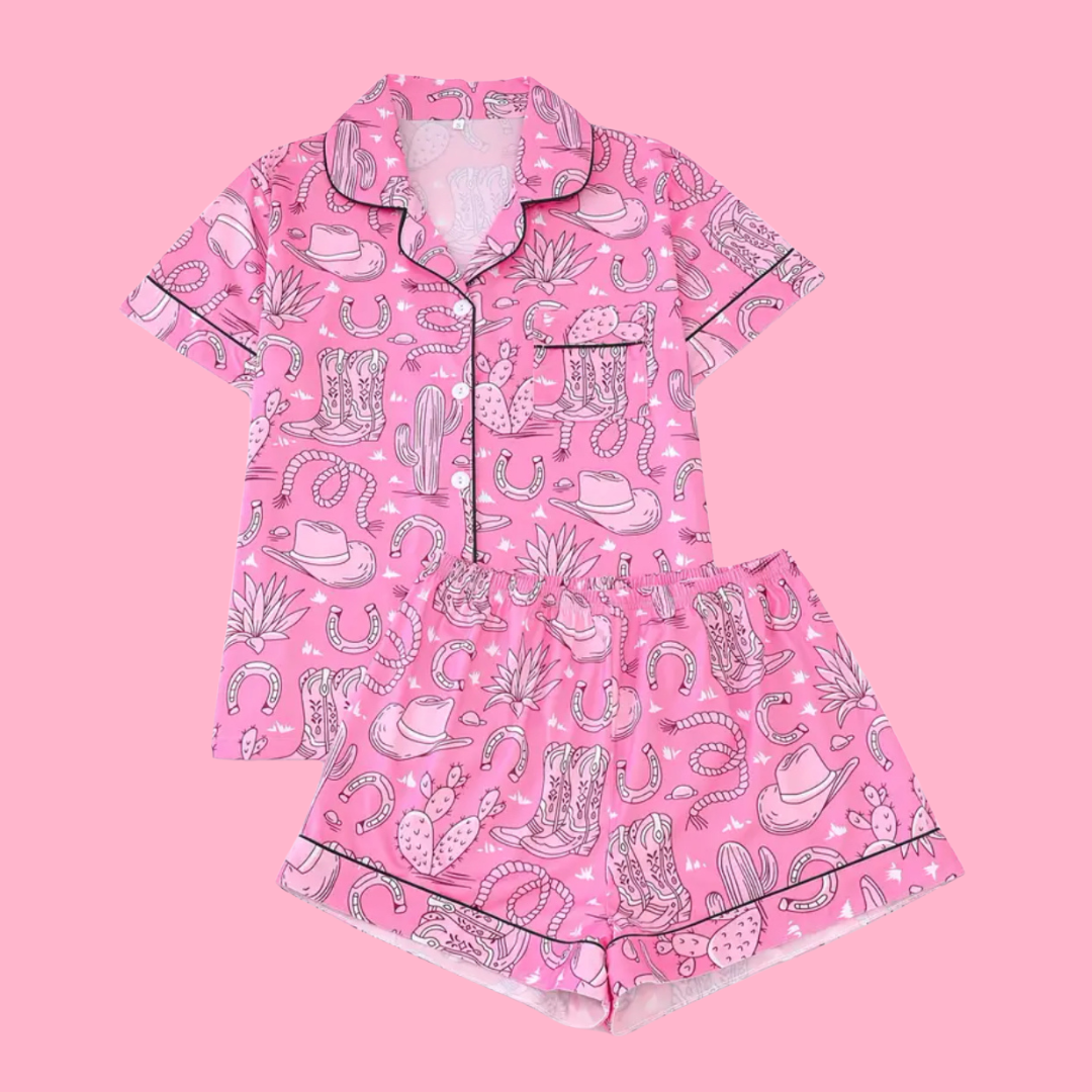Pink Desert PJ Short Set