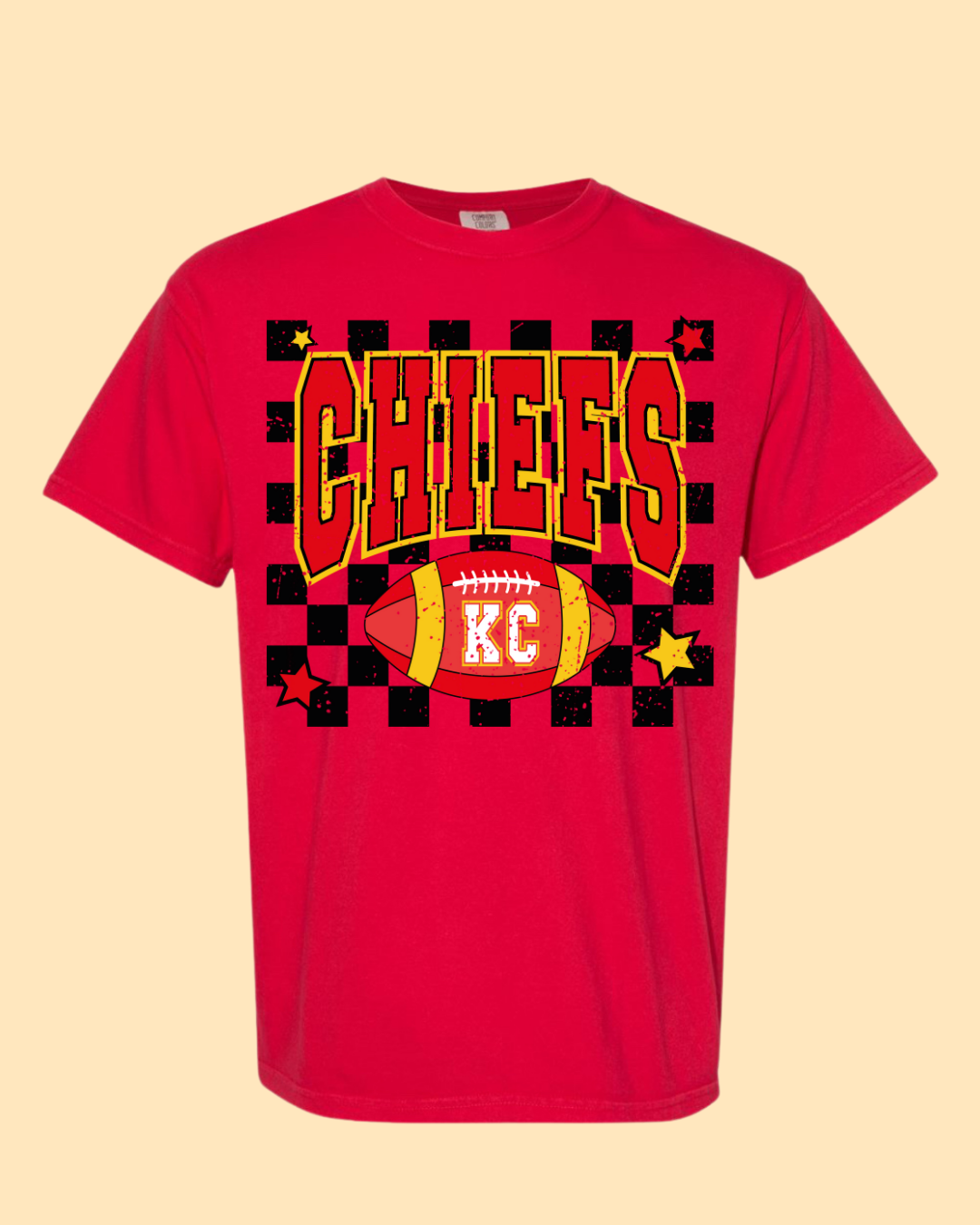Chiefs Checkered Square Tee