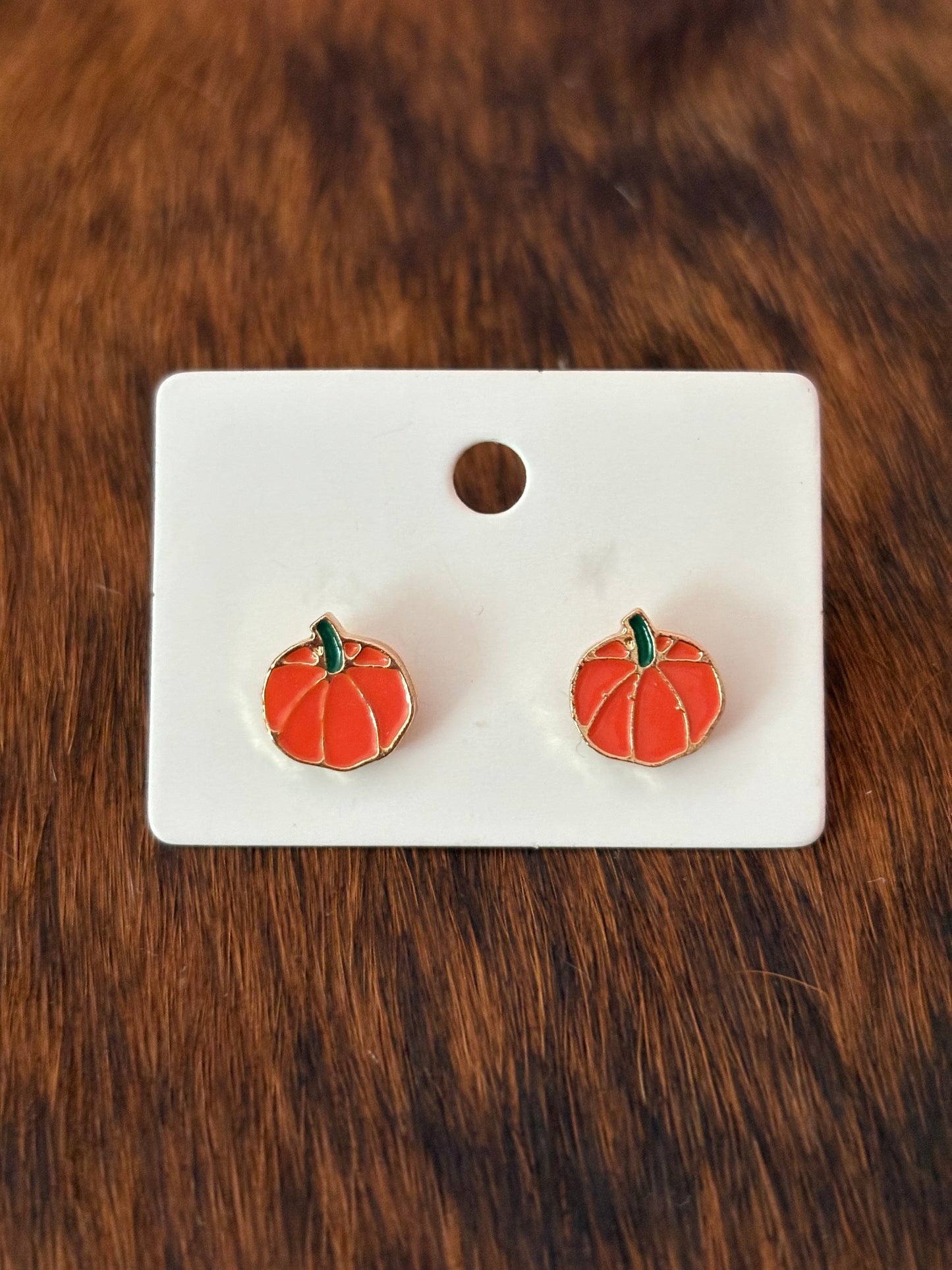 Pumpkin Stud Earrings