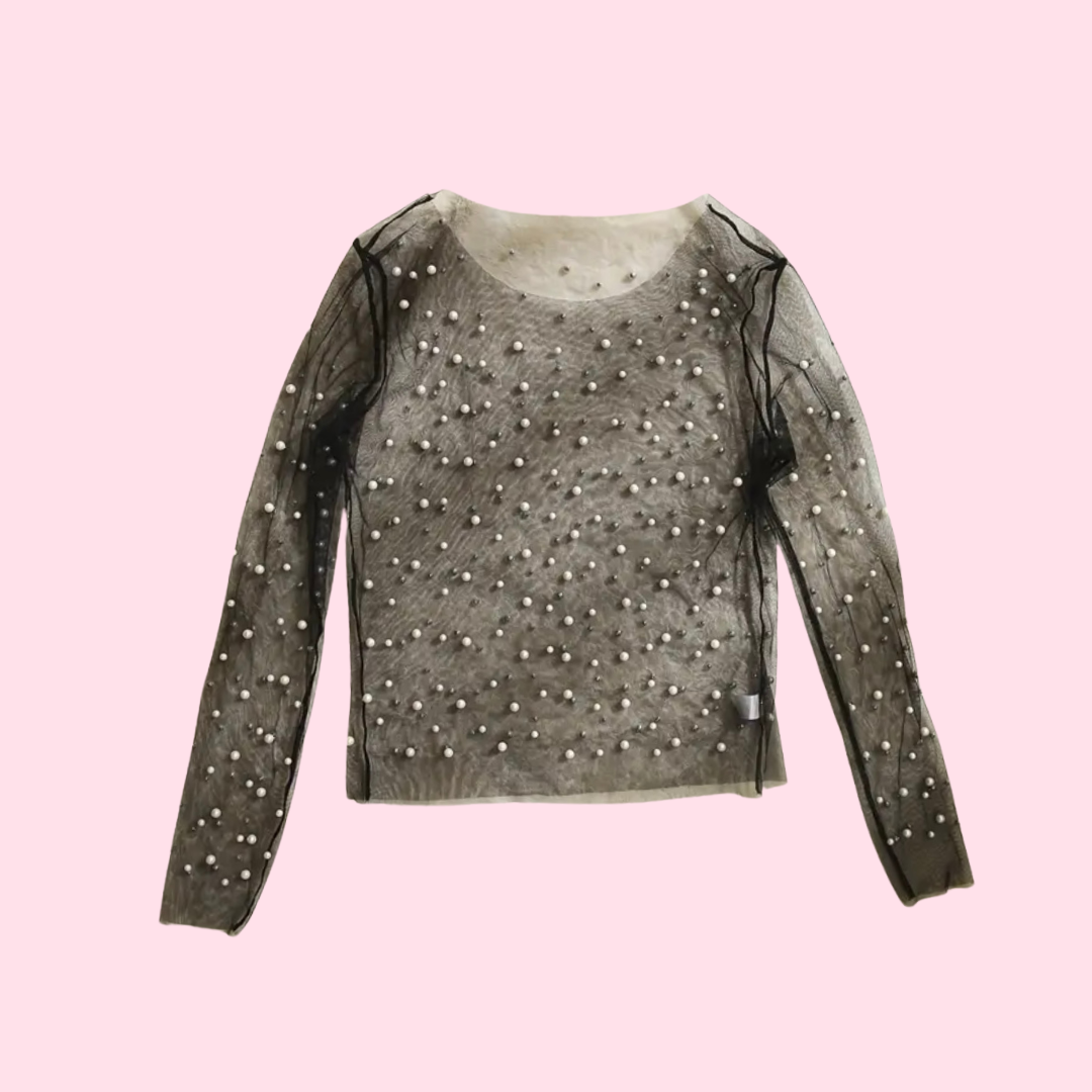 Pearl Mesh Top