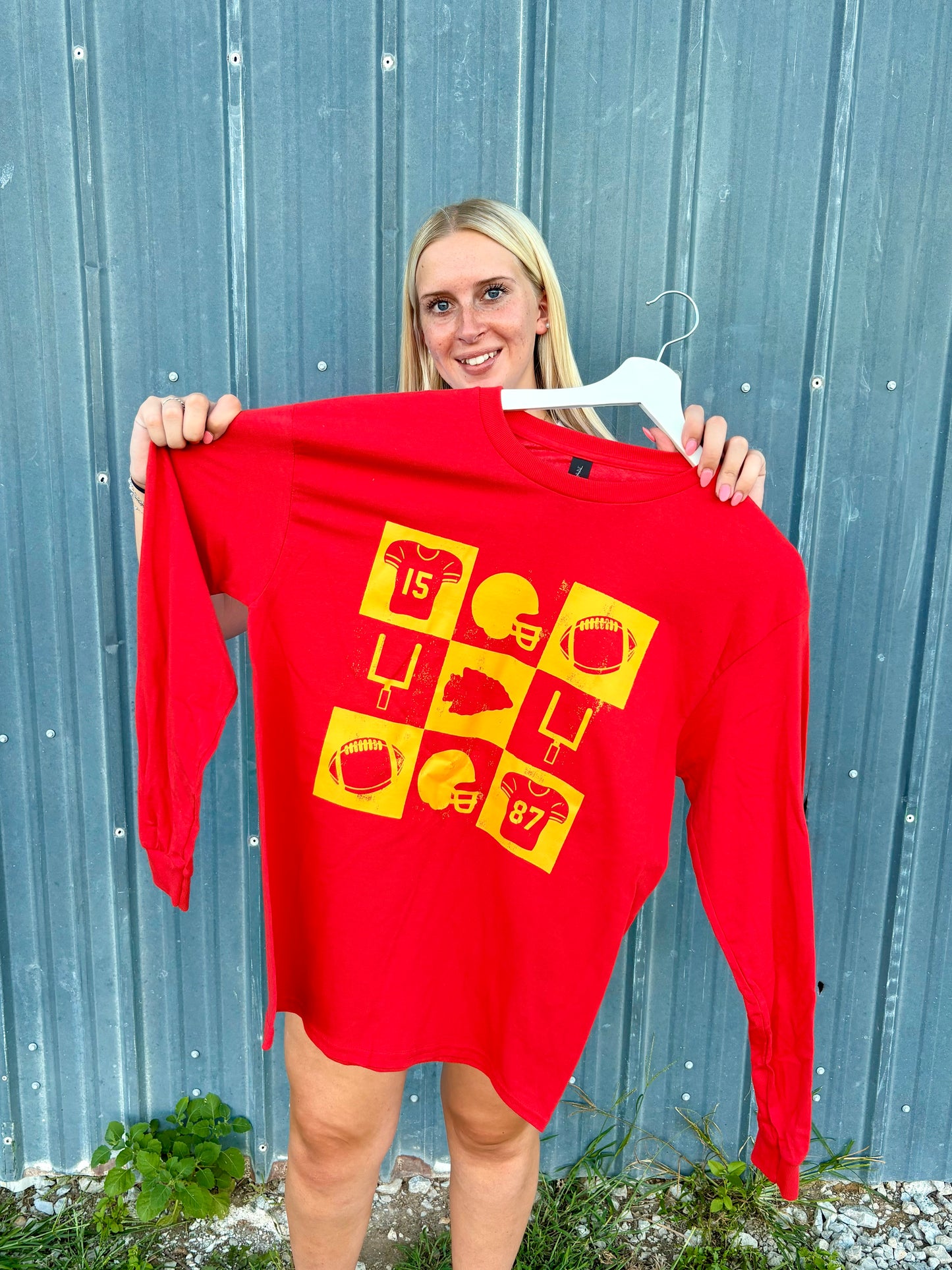 KC Football Collage Long Sleeve