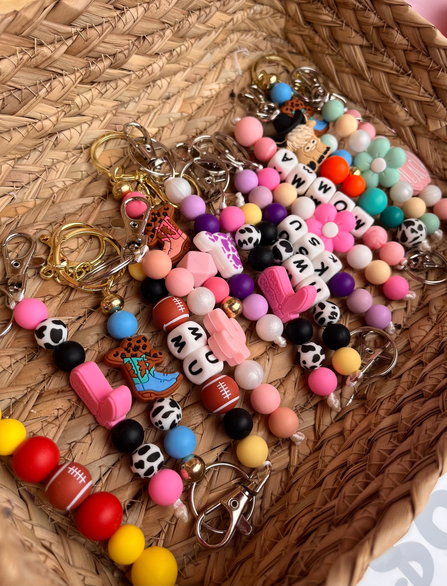 Silicone Beaded Keychain