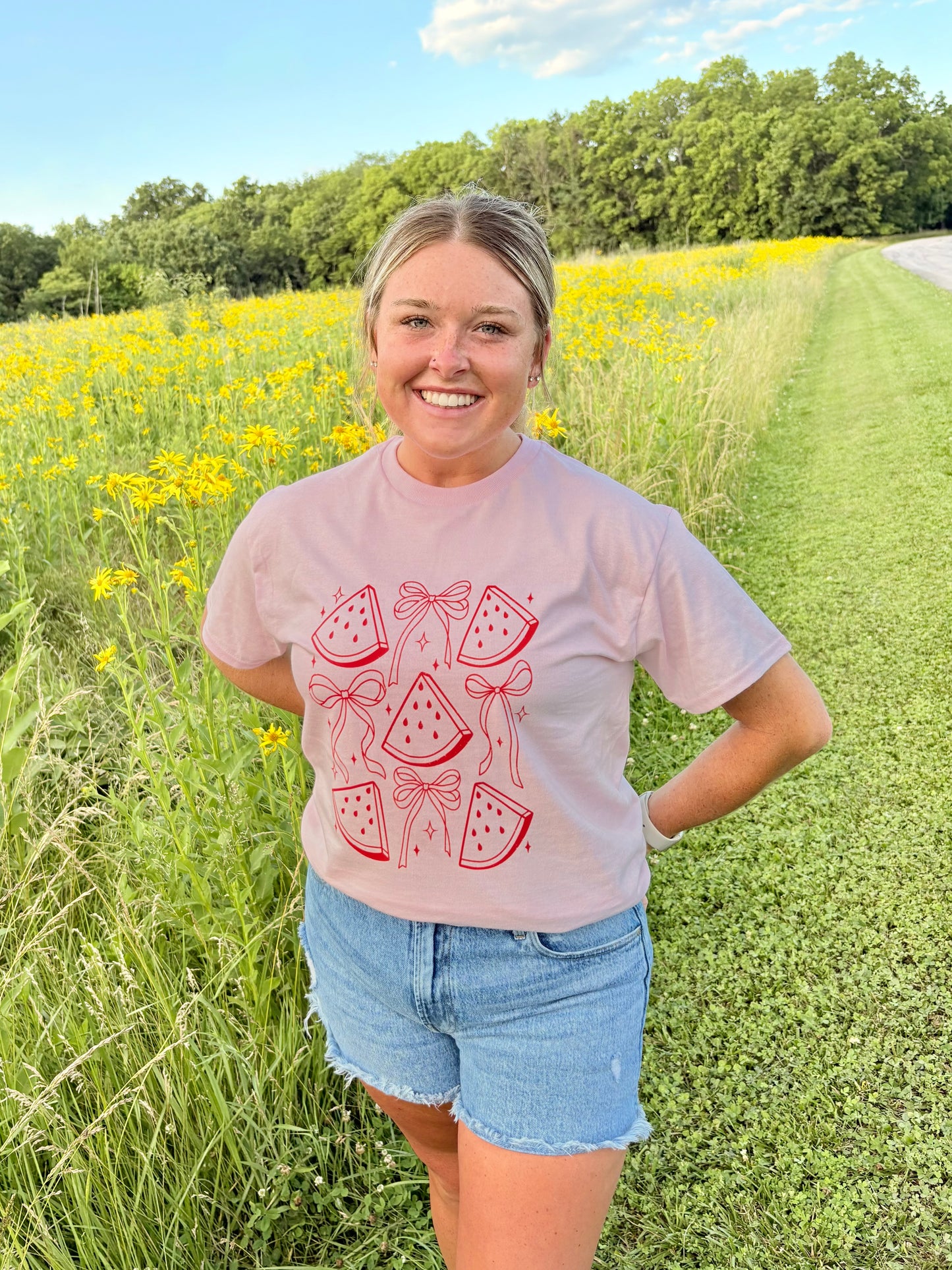 Watermelon & Bows Tee