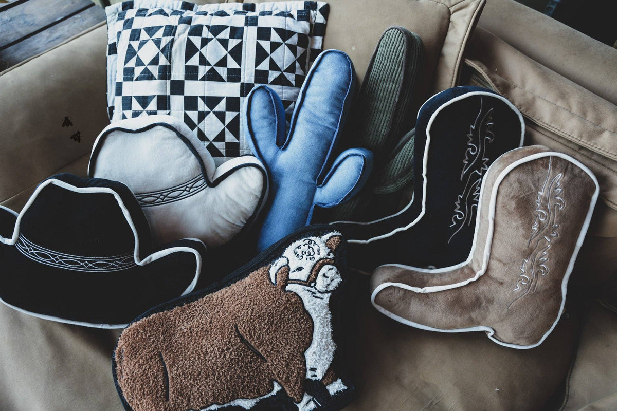 Denim Boot Pillow
