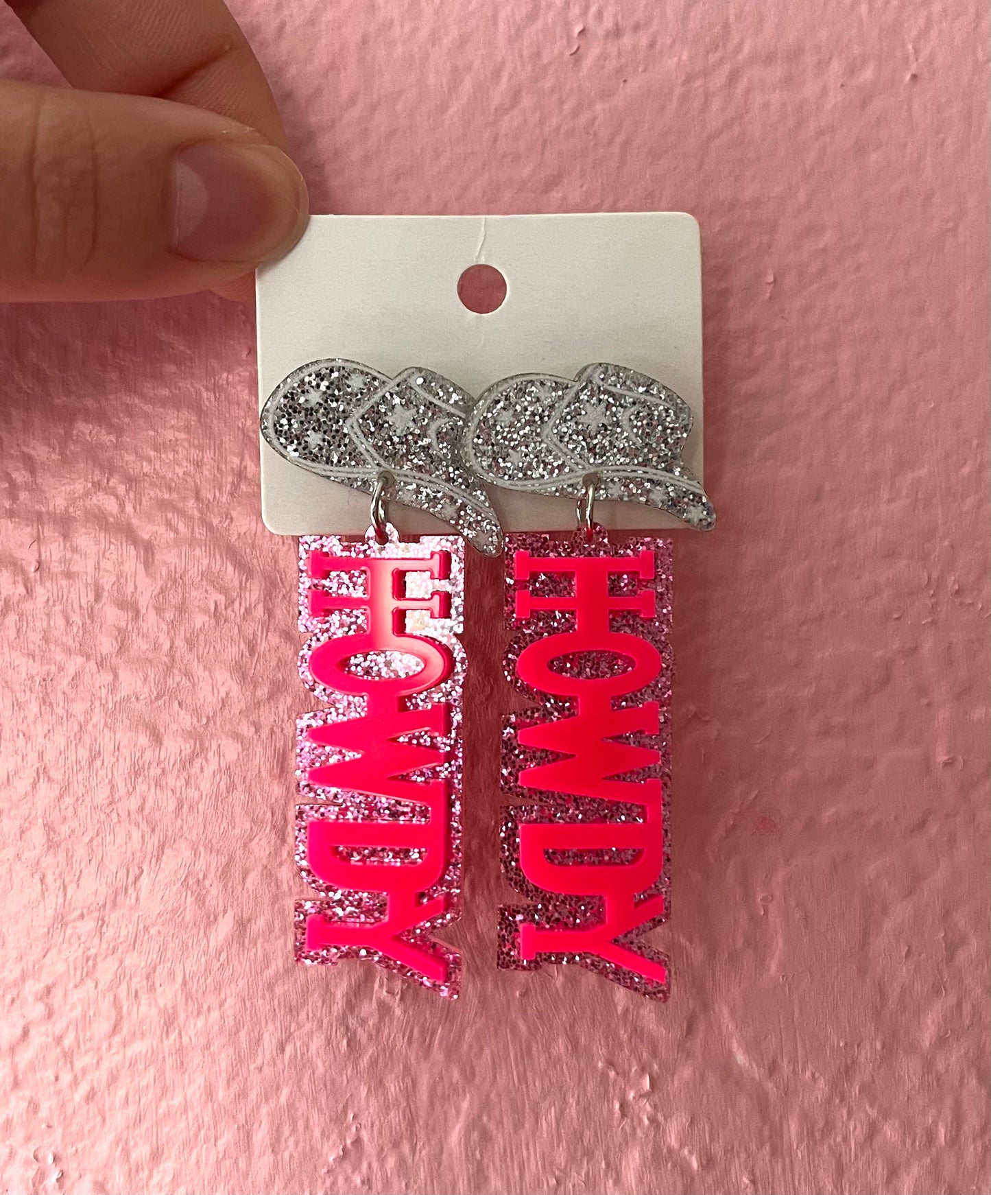 Howdy Glitter Earrings