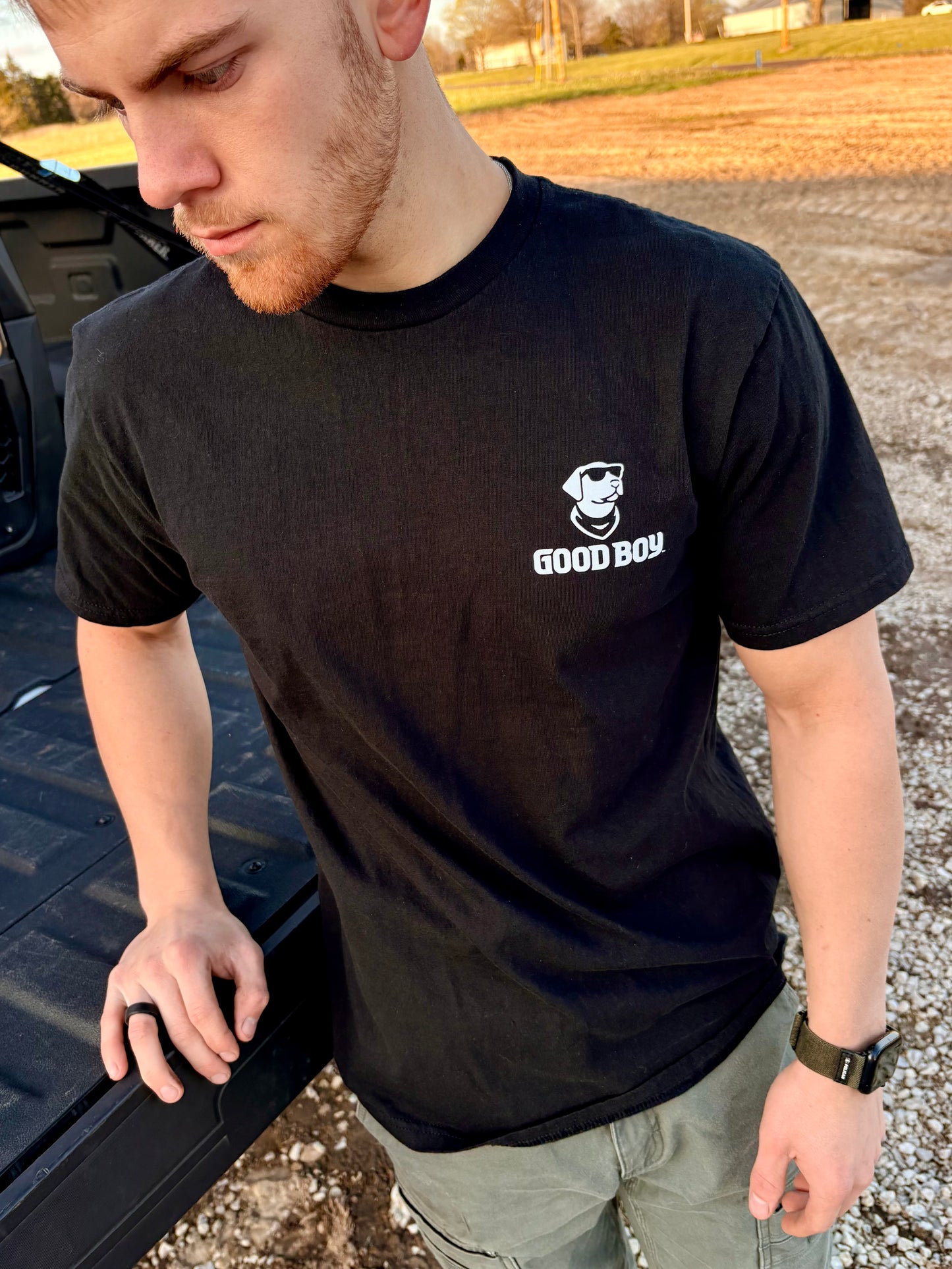 Good Boy Black Camo Tee