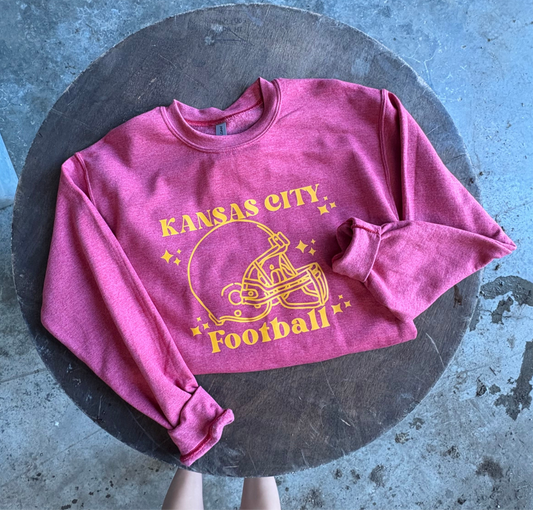 KC Football Helmet Crewneck