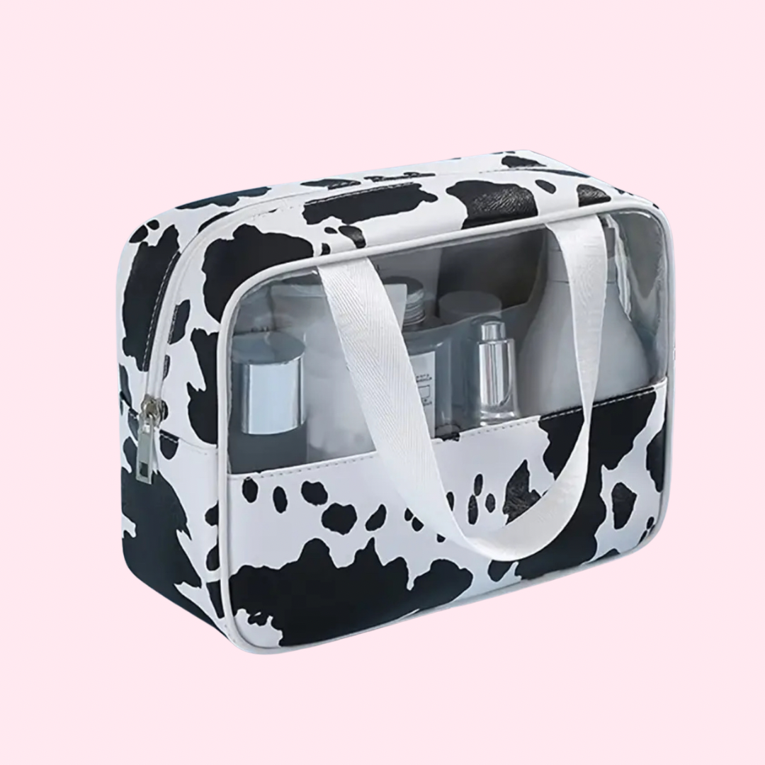 Cow Print Waterproof Travel Bag