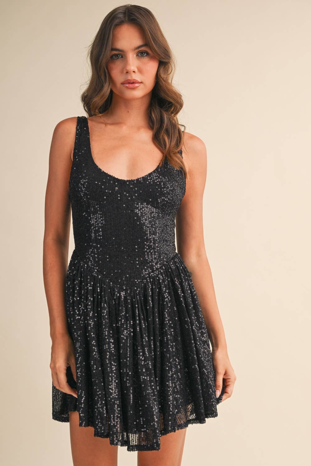 Red Flared Mini Dress