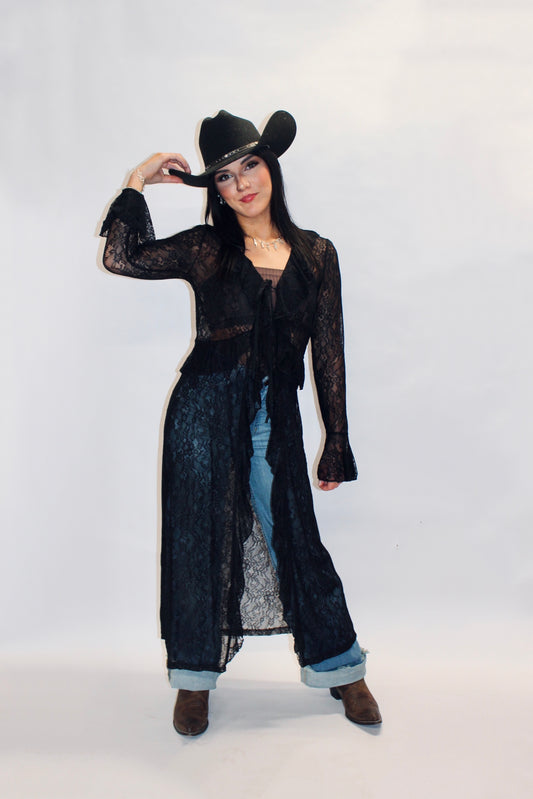 Hell At Night Black Lace Top