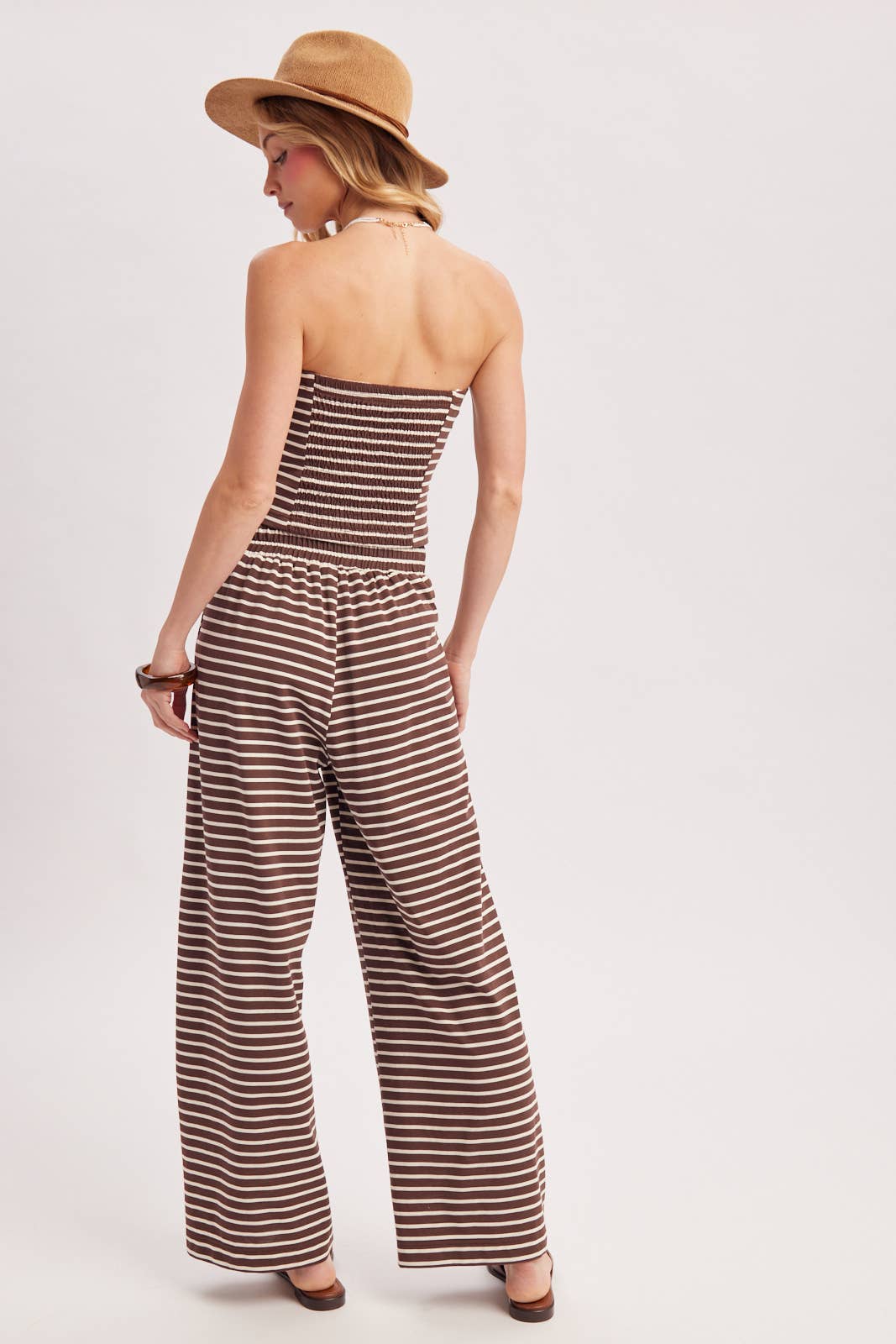 Mocha Striped Lounge Set