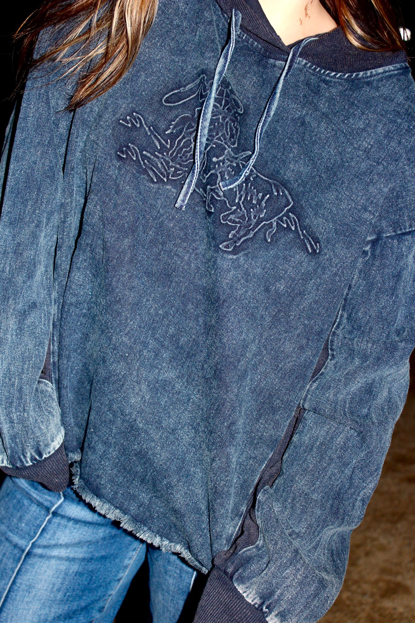 Urban Cowboy Denim Hoodie