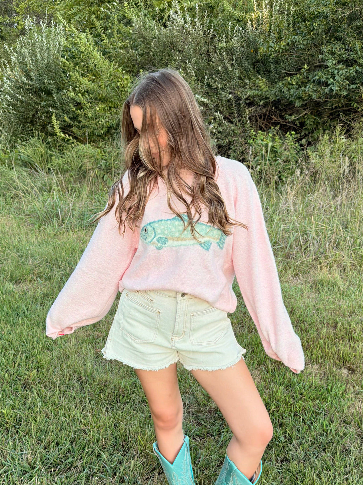 Fish Sweater in Pink