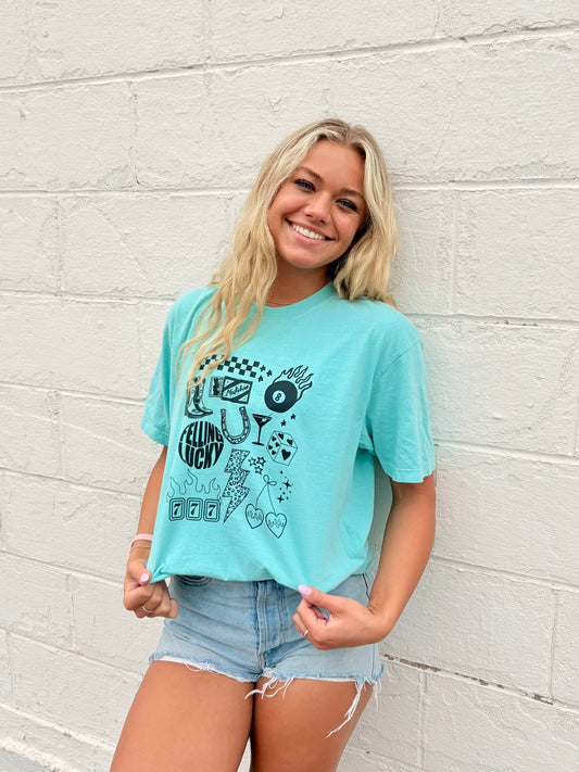 Cropped Cowboy Collage Tee