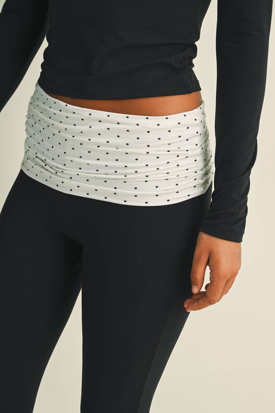 Polka Dot Foldover Flare Pants