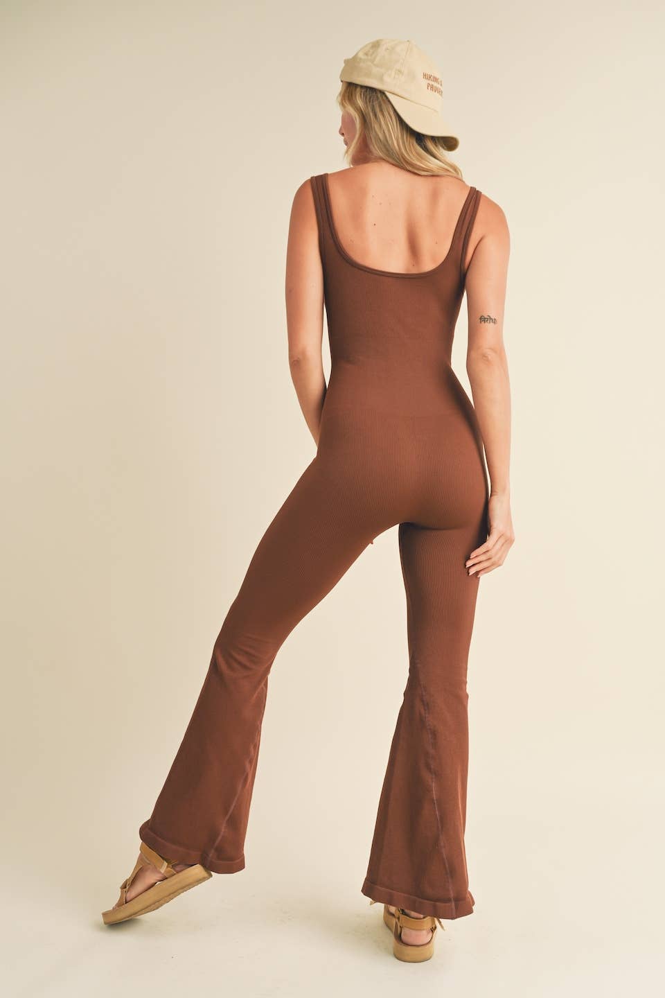 Chocolate Ridged Jumpsuit