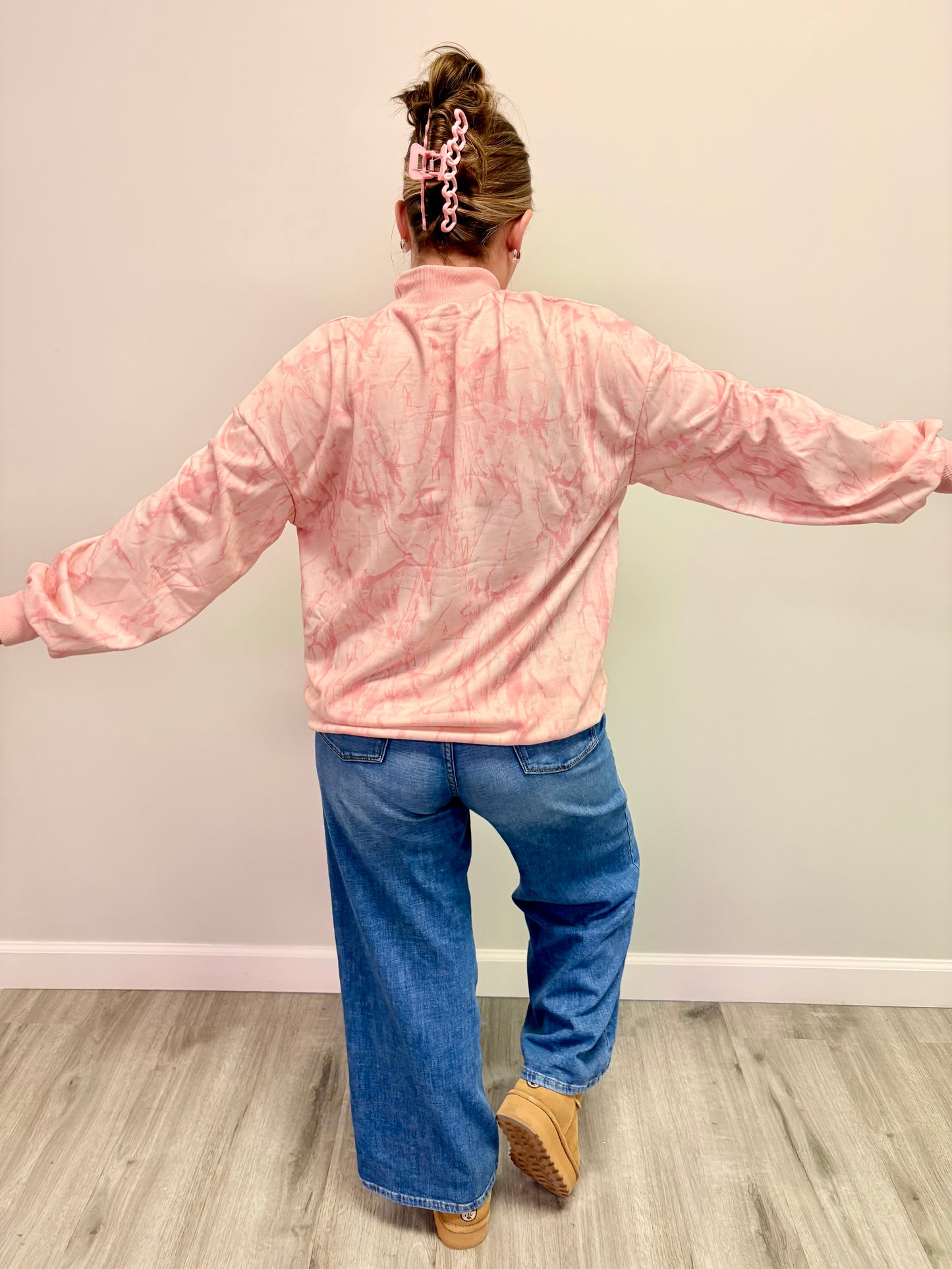 Pink Rodeo Camo Mock Neck