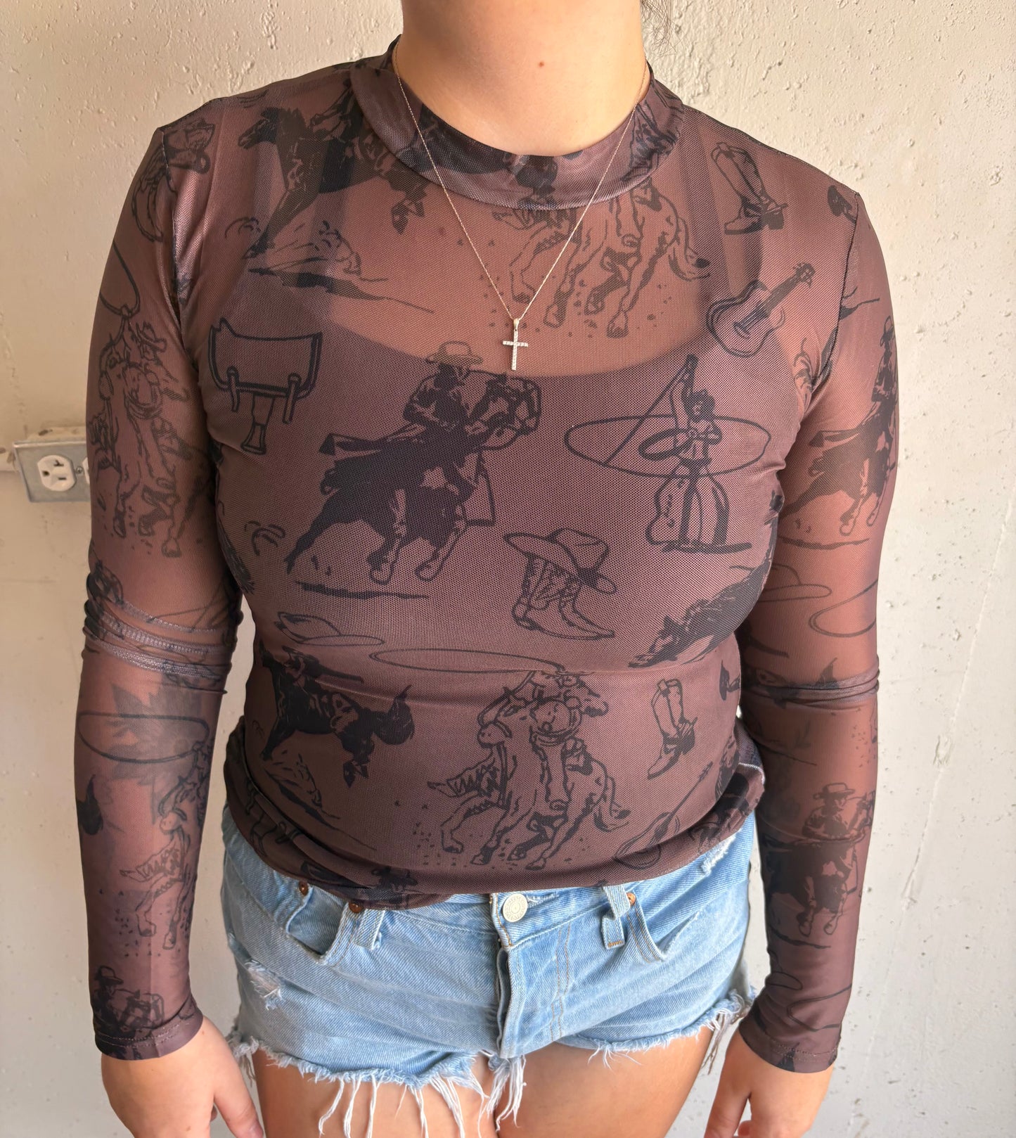 Ropin’ Cowboys Mesh Long Sleeve