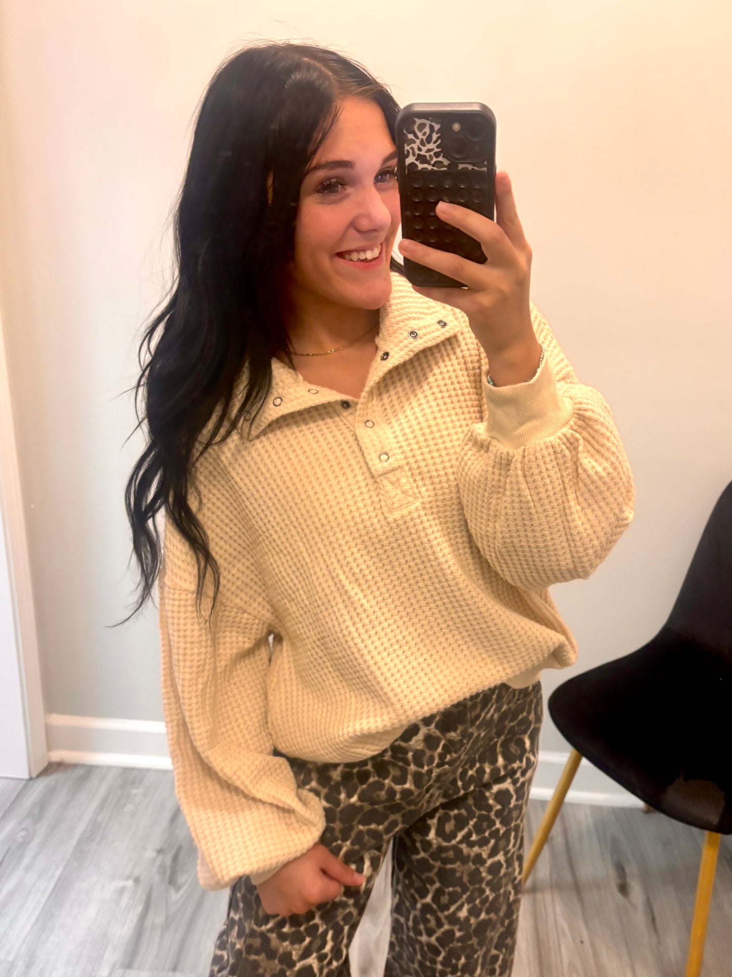Western Waffle Pullover