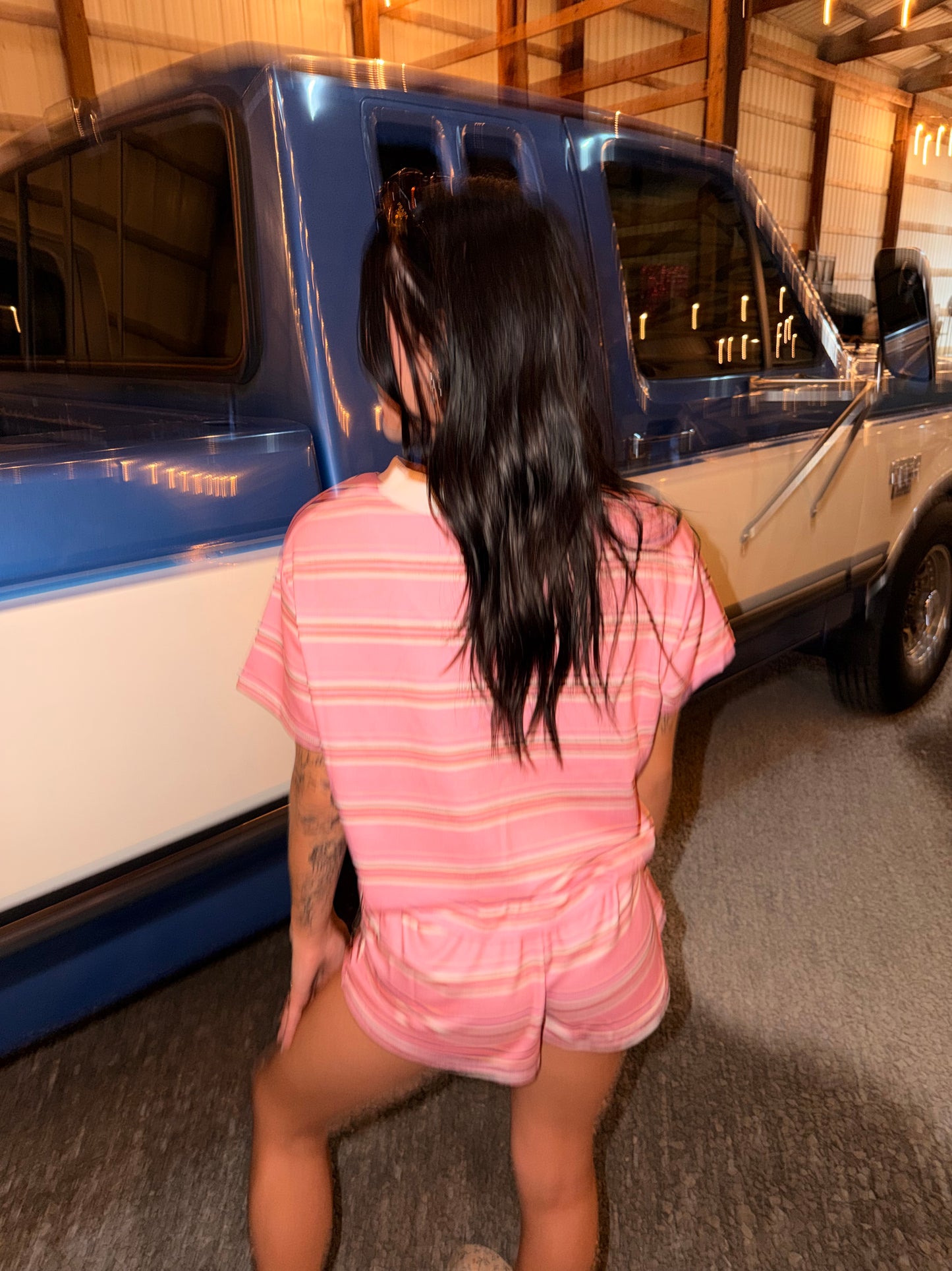 Sherbet Striped Short Set