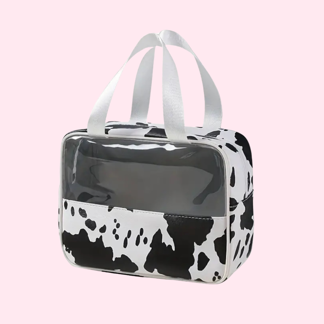 Cow Print Waterproof Travel Bag