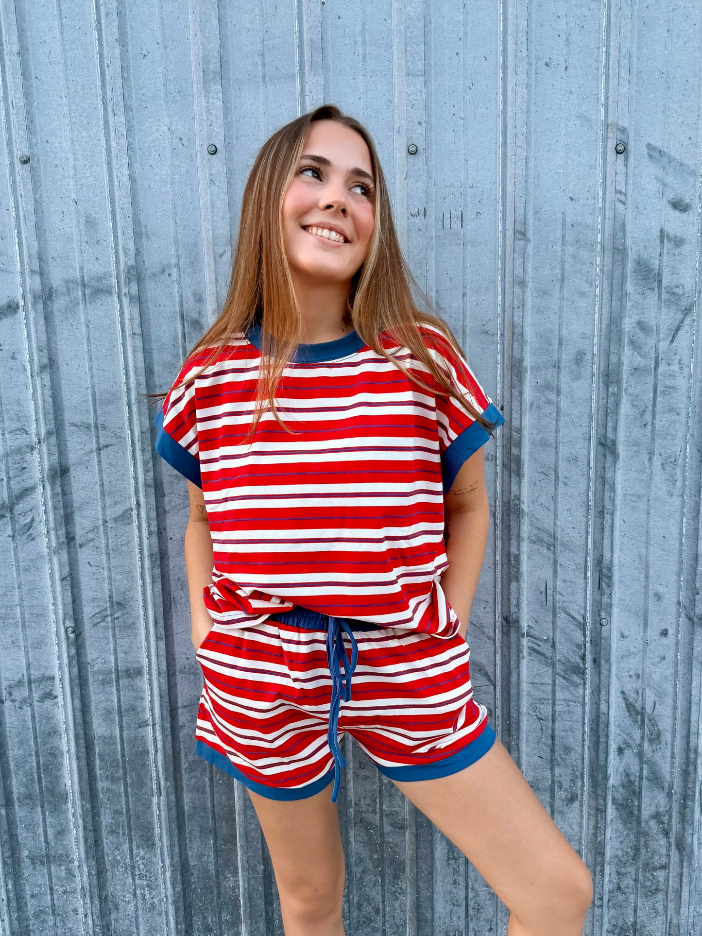 Americana Striped Lounge Set