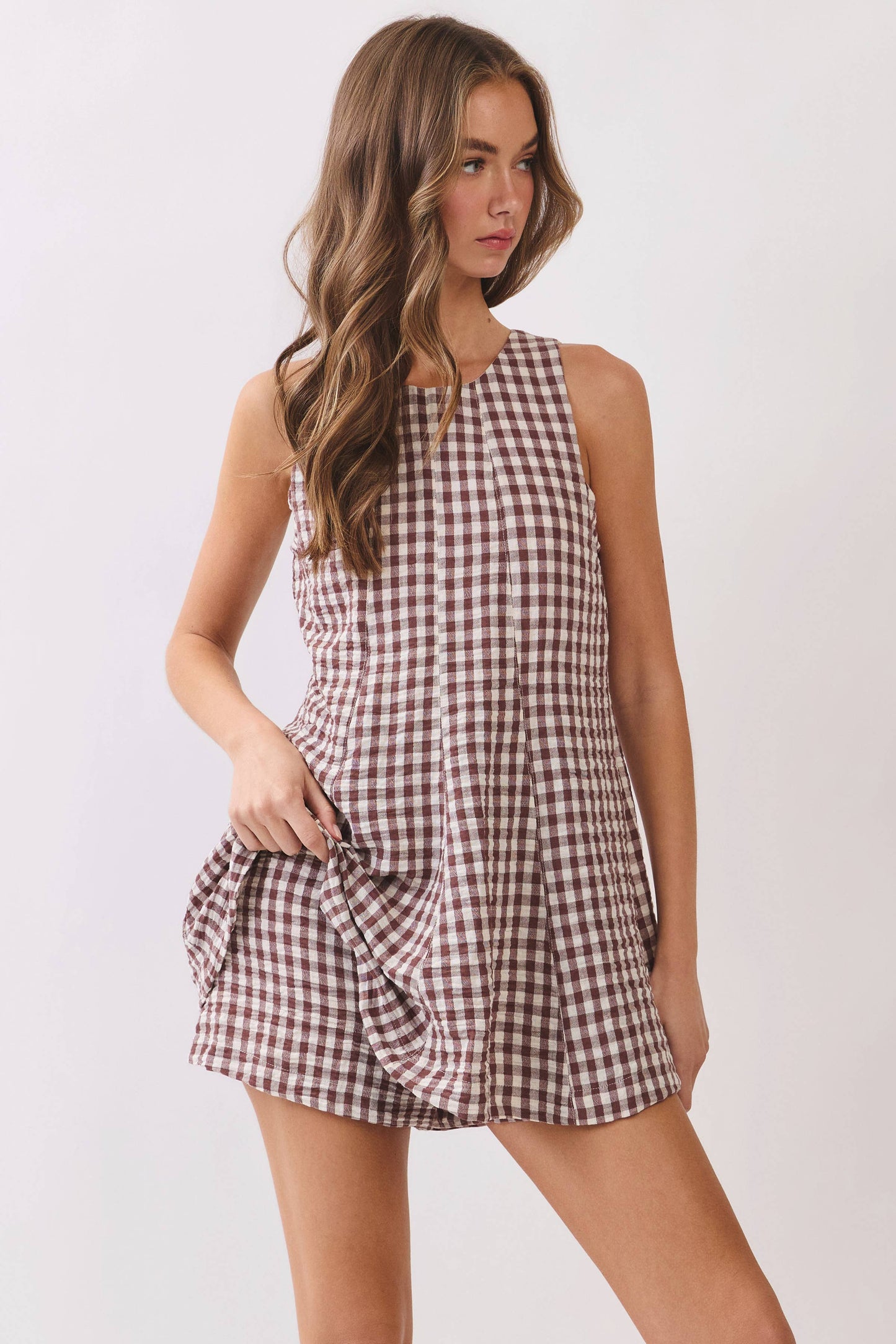 The Ella Plaid Romper