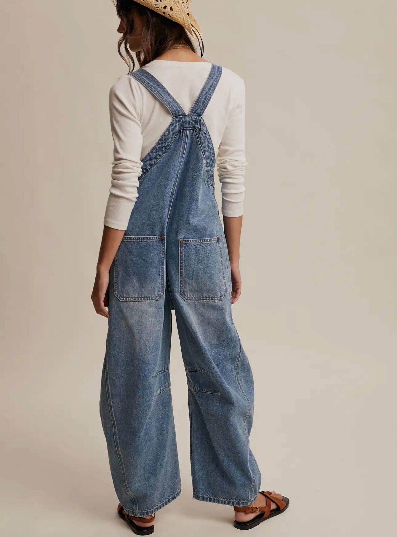Oversized Barrel Overalls