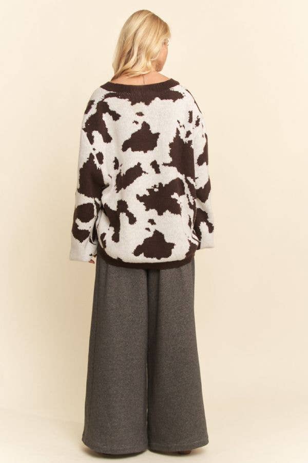 CHOCO COW V-NECK SWEATER