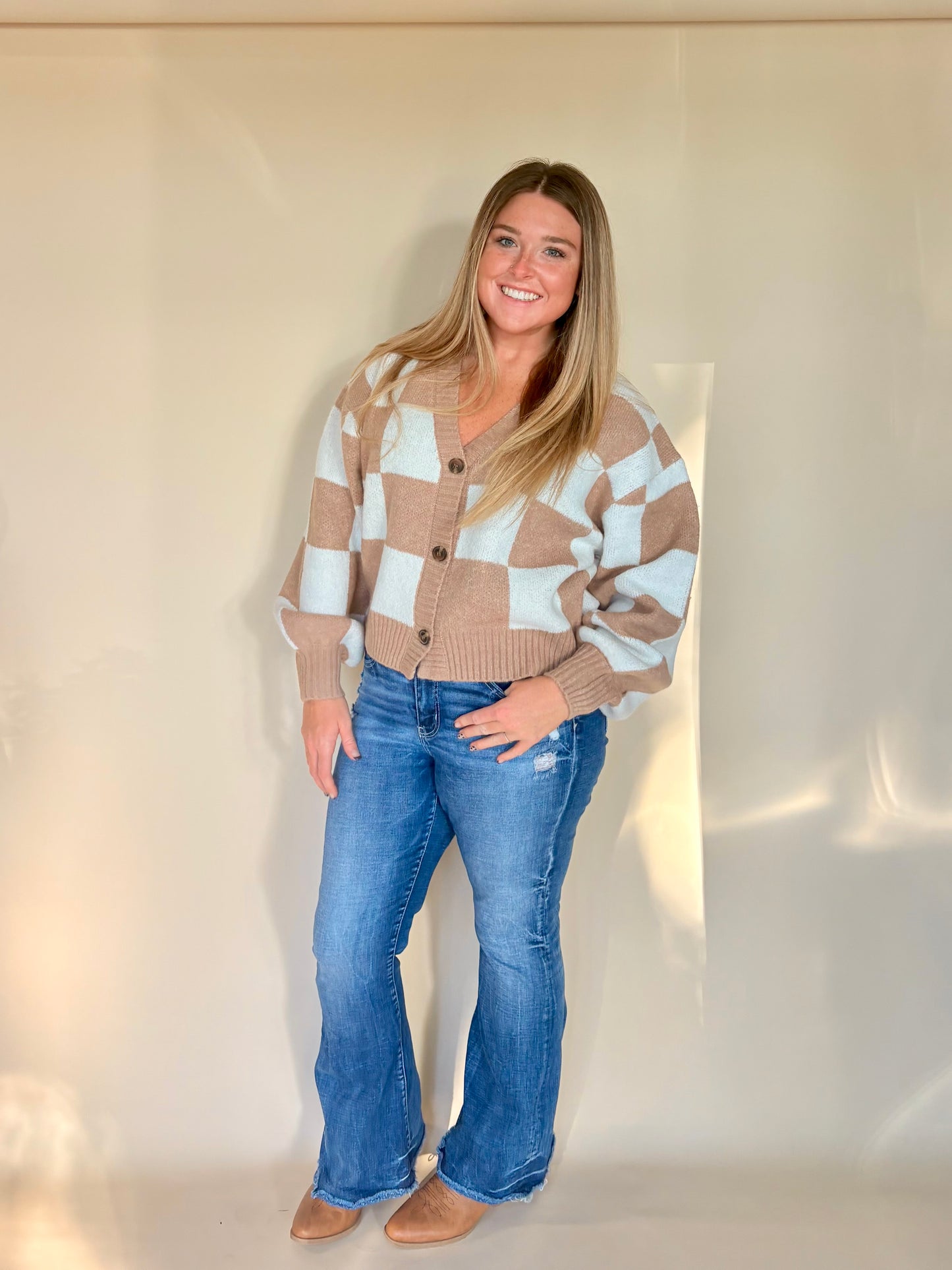 Desert Checkered Cardigan