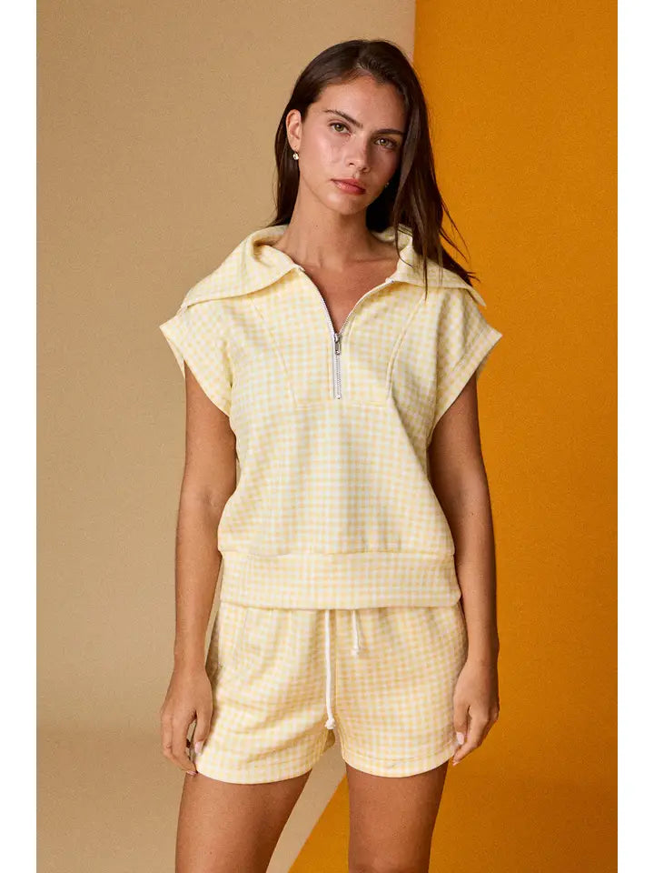 Buttered Gingham Short Set