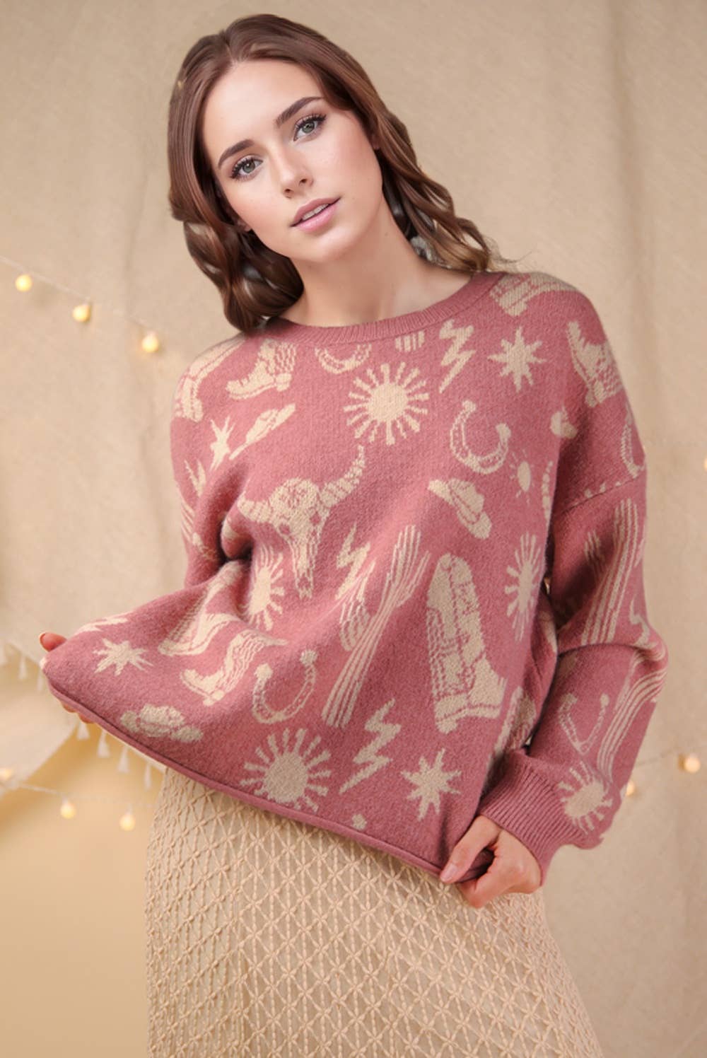 Pink Cowgirl Sweater