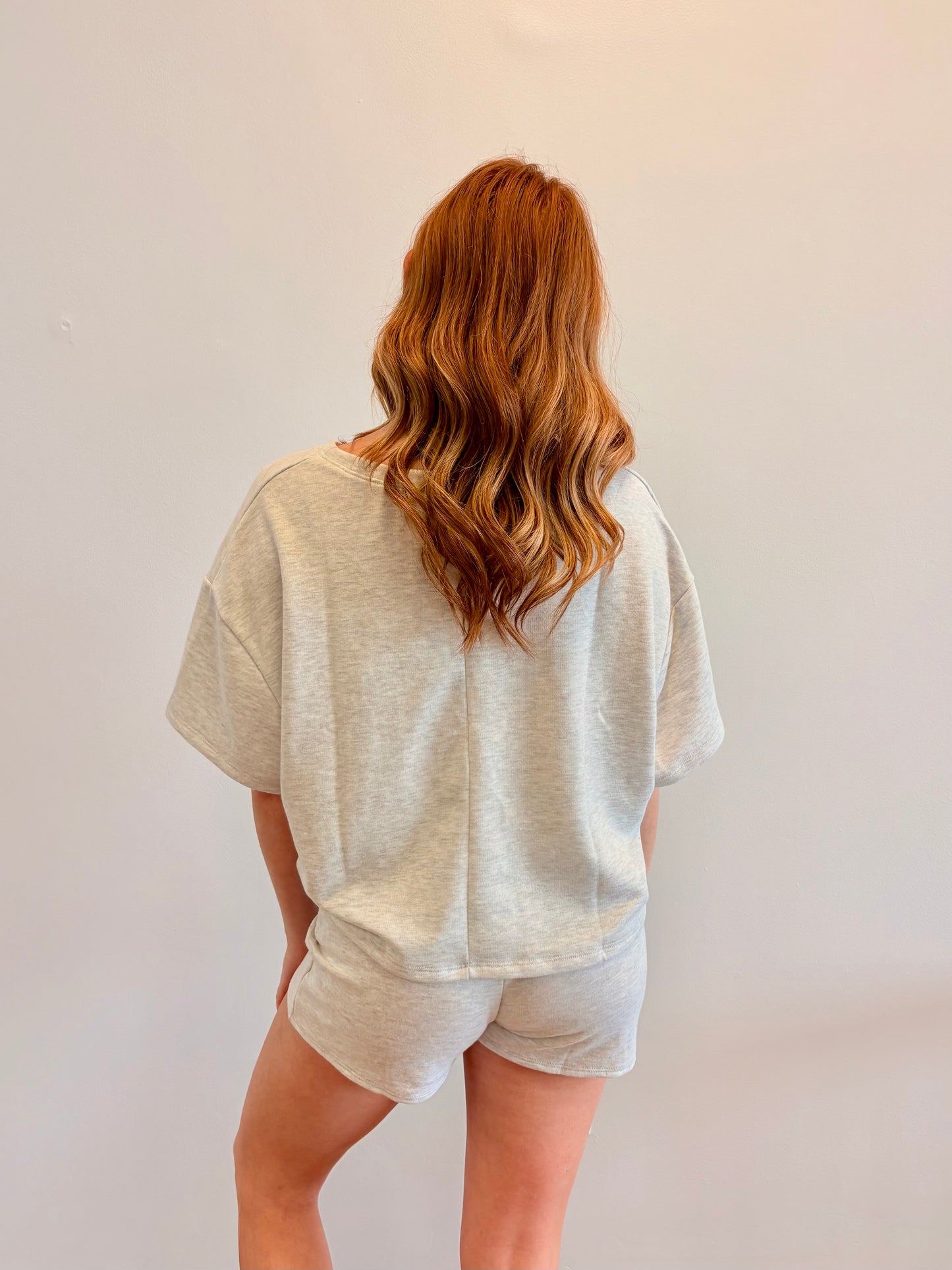 Grey Cotton Short Sleeve