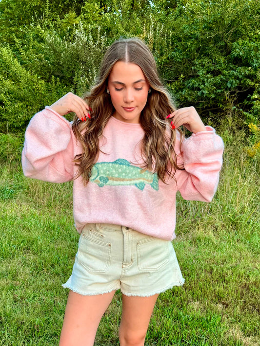 Fish Sweater in Pink