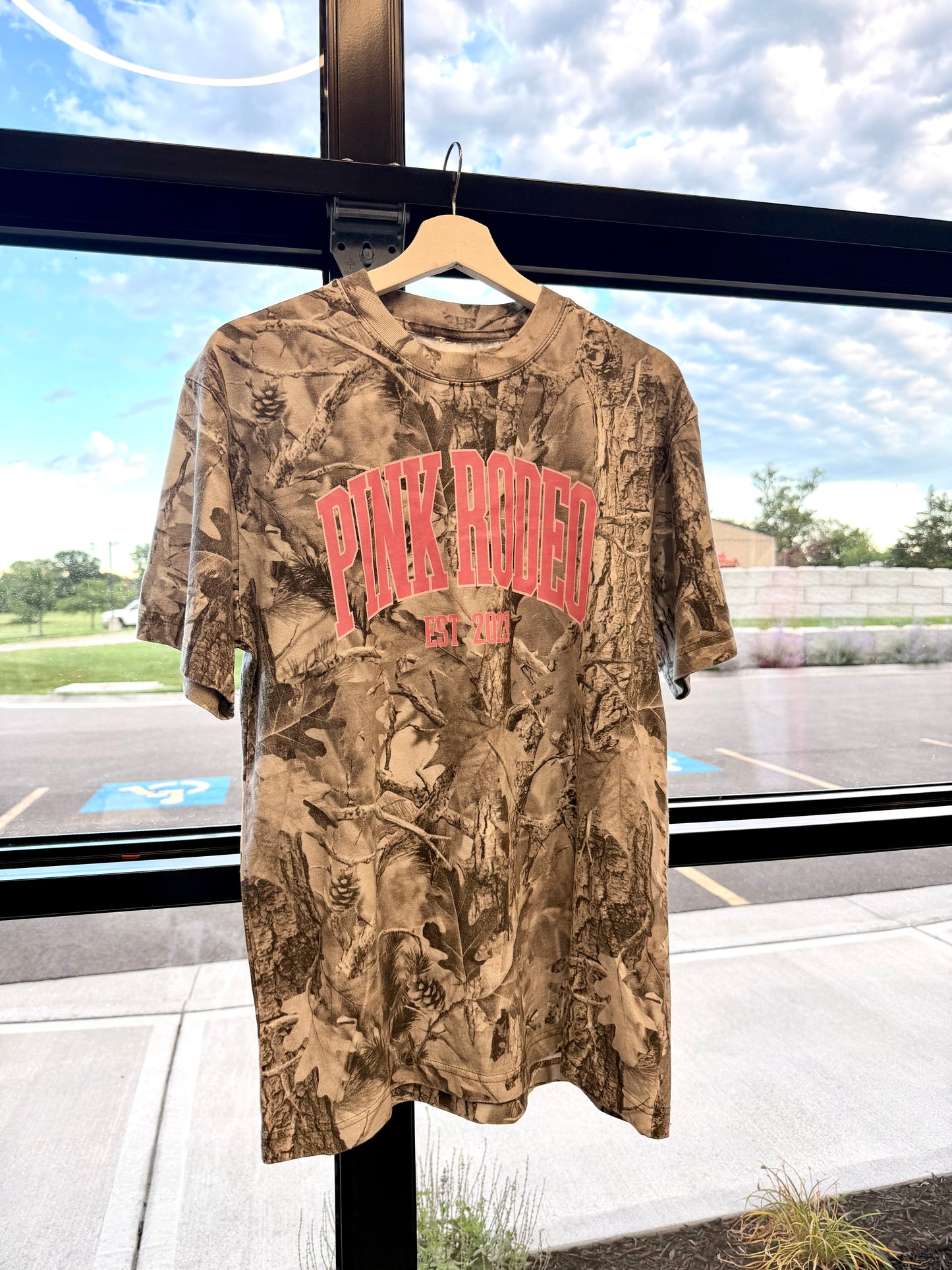 PINK RODEO Camo Oversized Tee