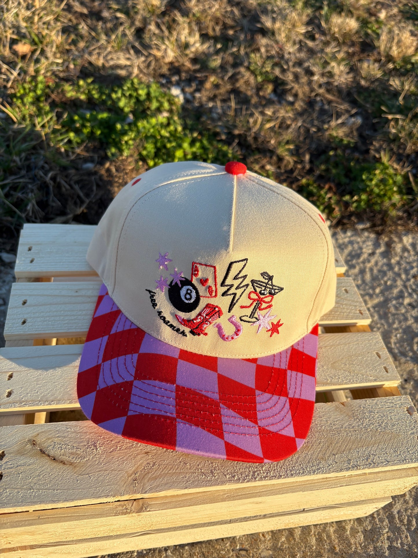 Cowboy Checkered Trucker Hat