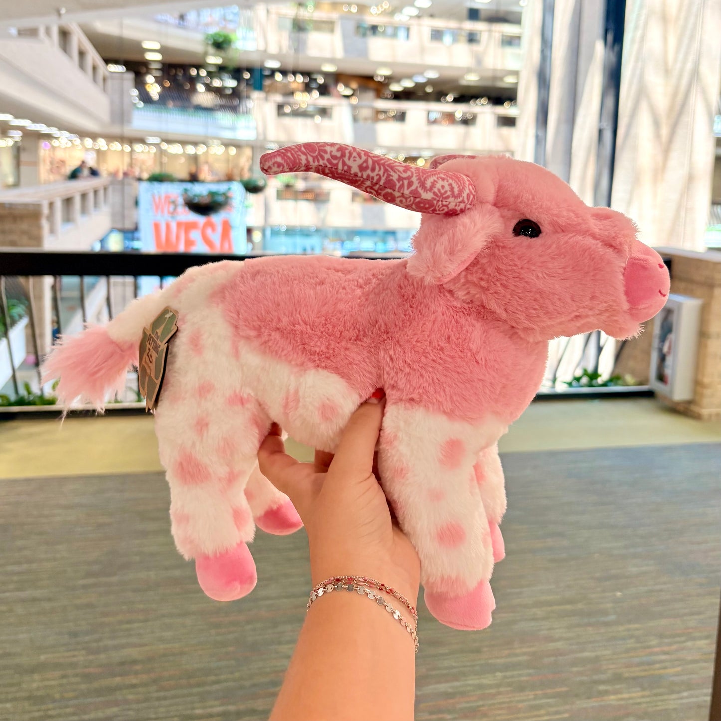 Pink Long Horn Stuffy