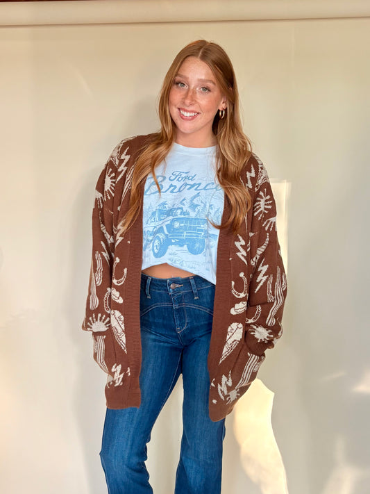 Chocolate Cowboy Cardigan