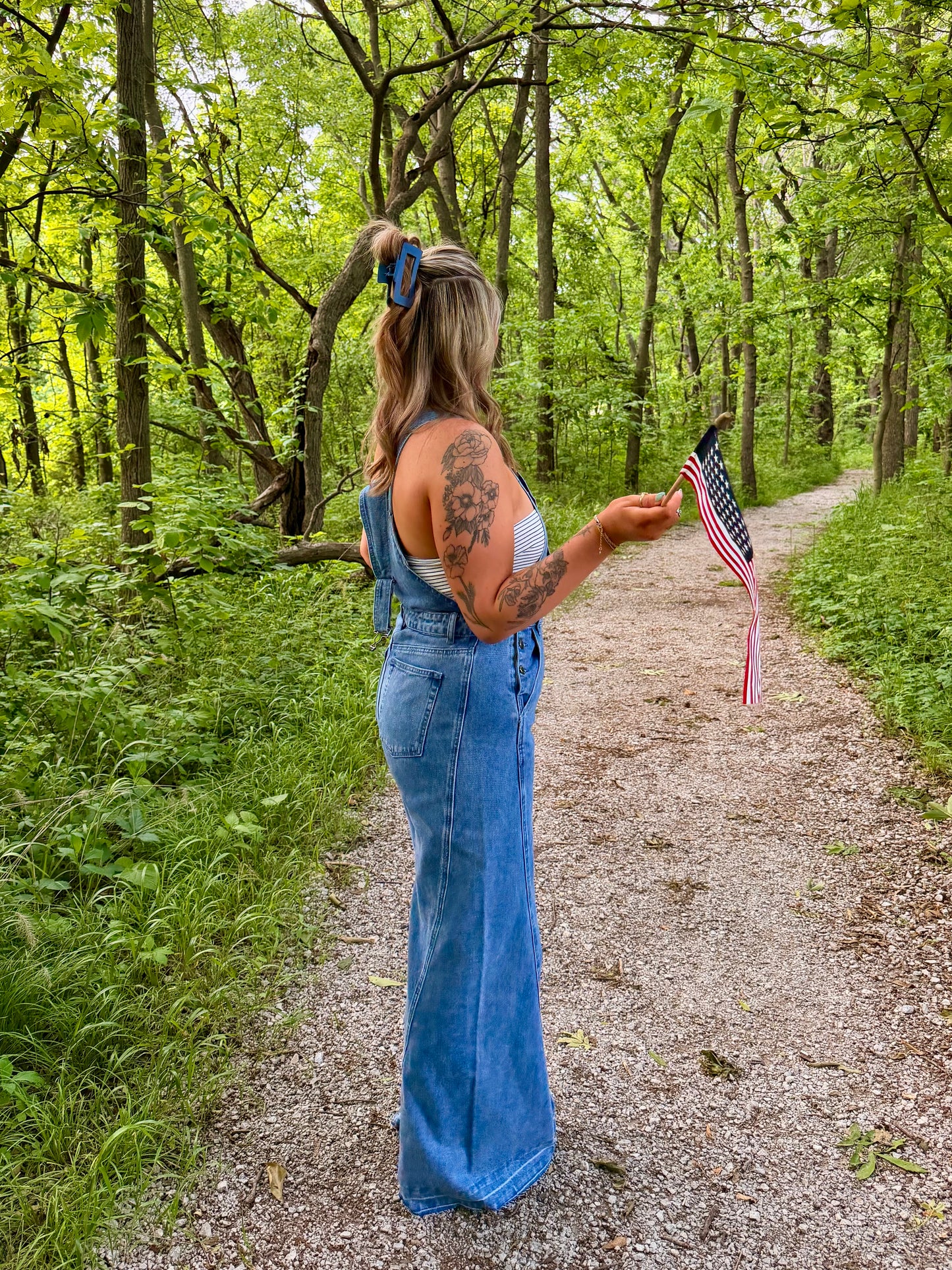 Wide Throwback Denim Overalls