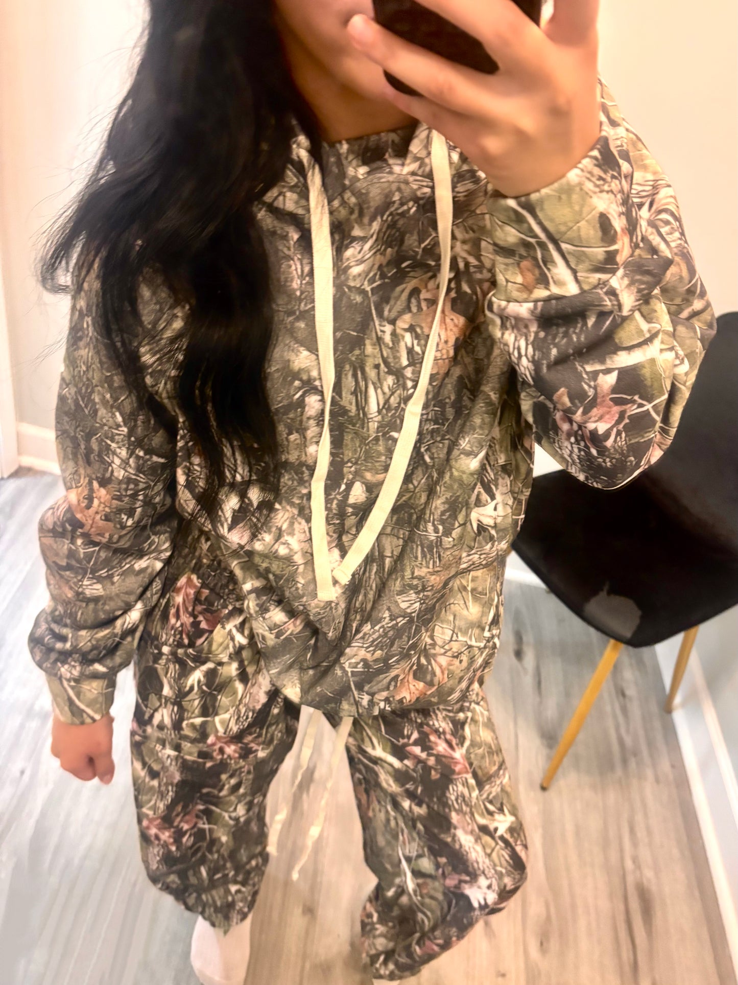 Dark Camo Wide Leg Sweatpants