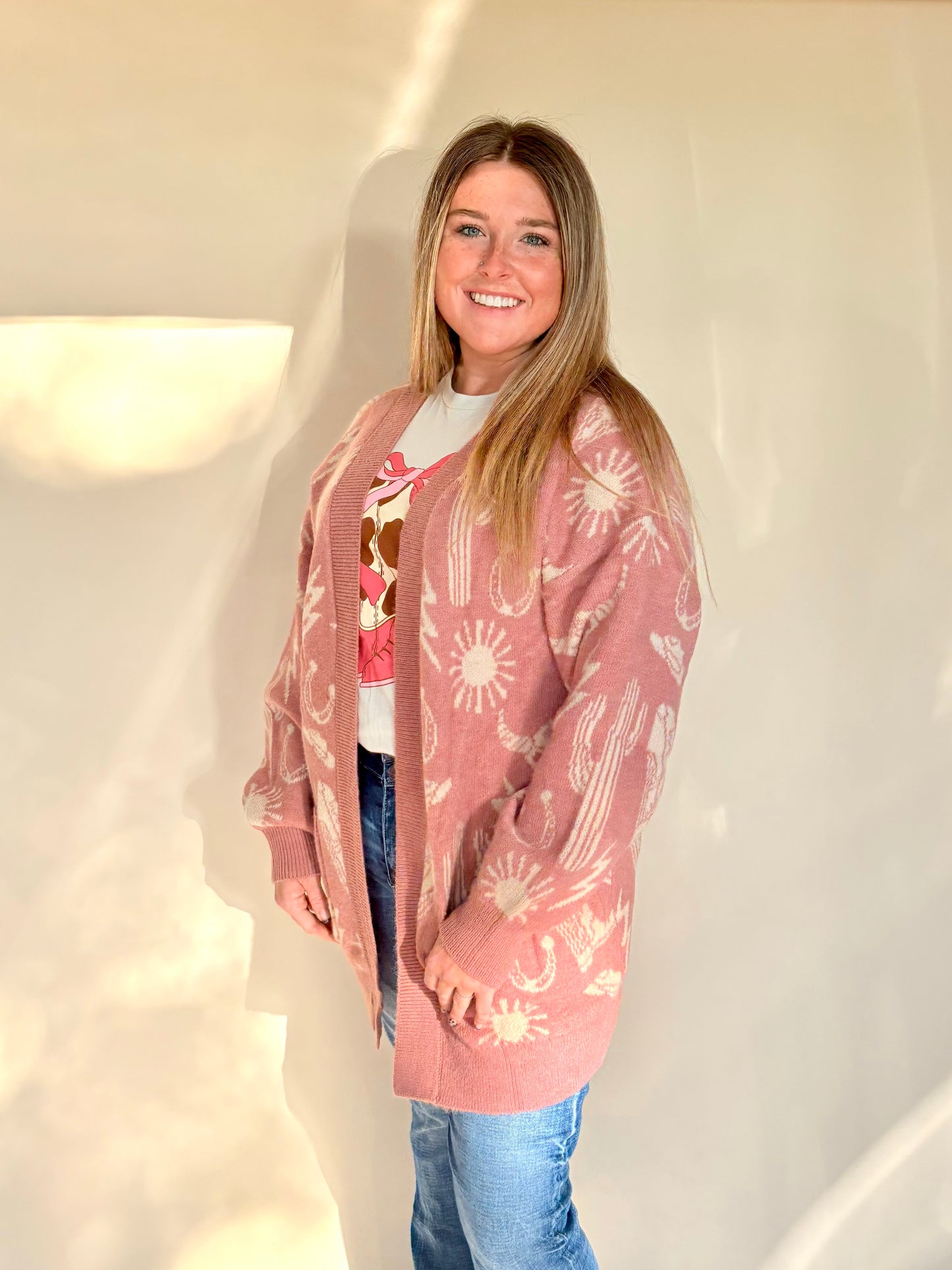 Pink Cowgirl Cardigan