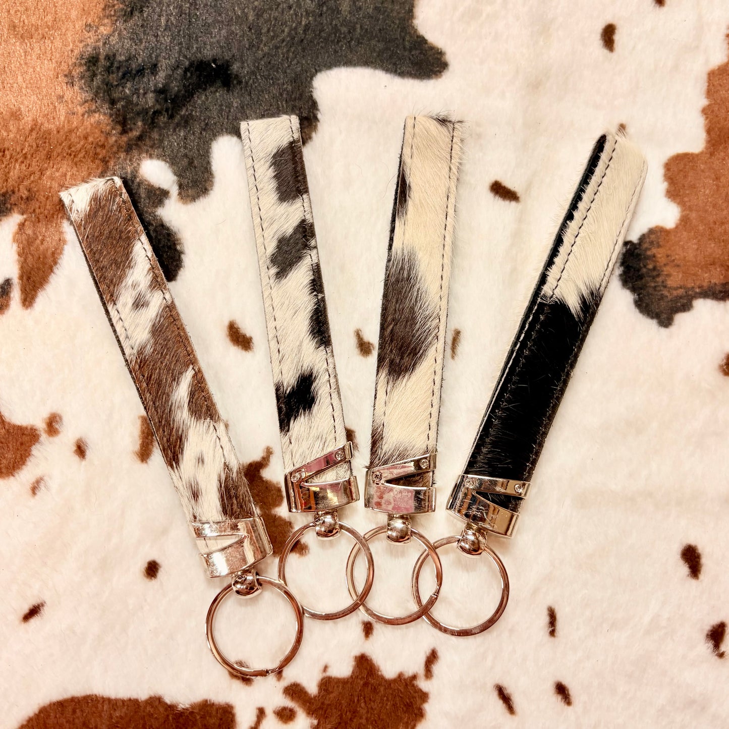 Cowhide Keychain Wristlet