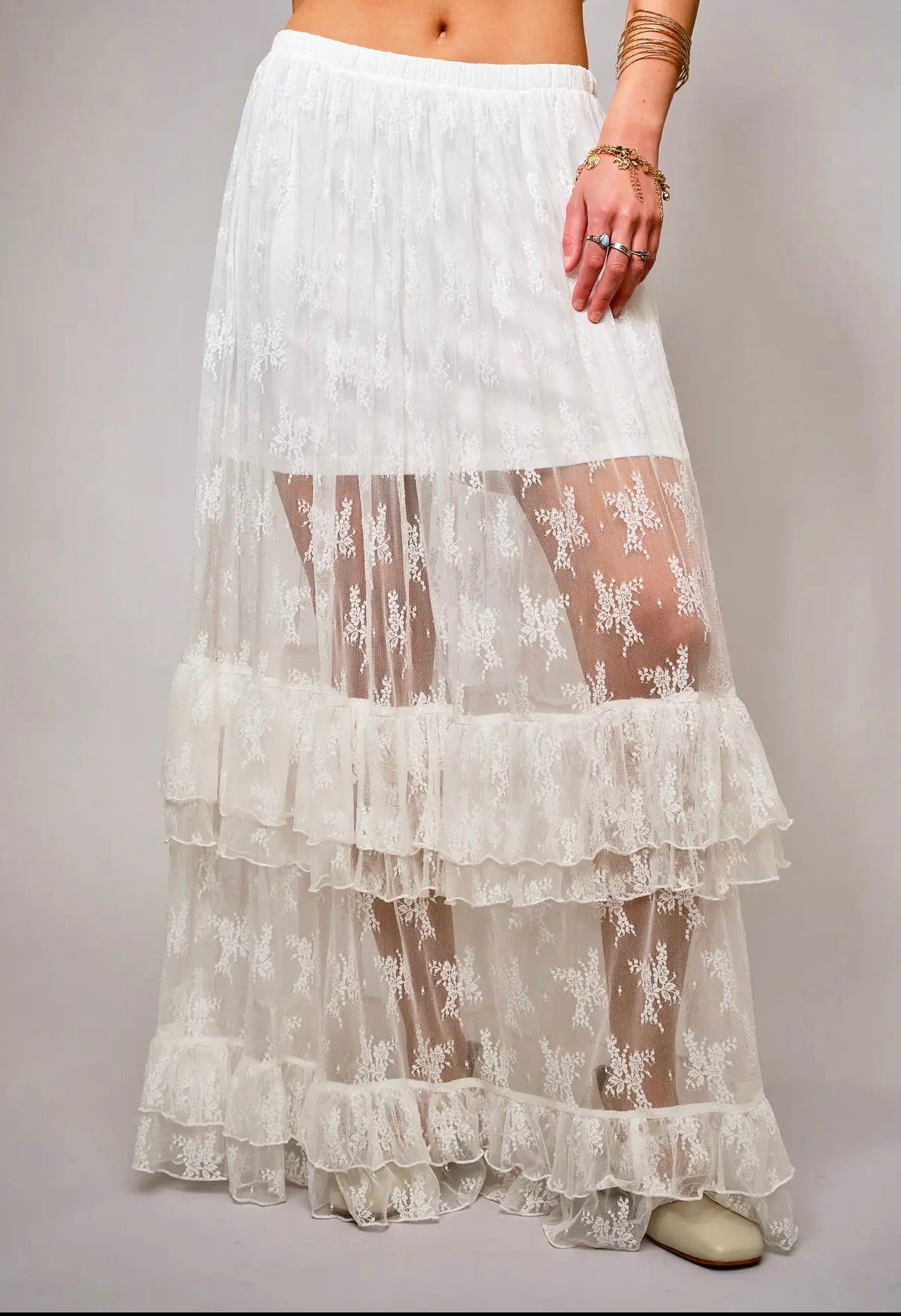 Lace & Lariat Tiered Skirt