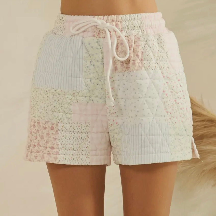 Pastel Quilted Short Set