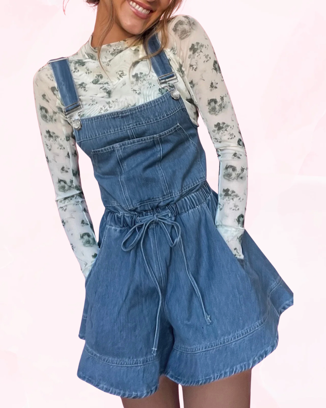Blue Bib Denim Romper