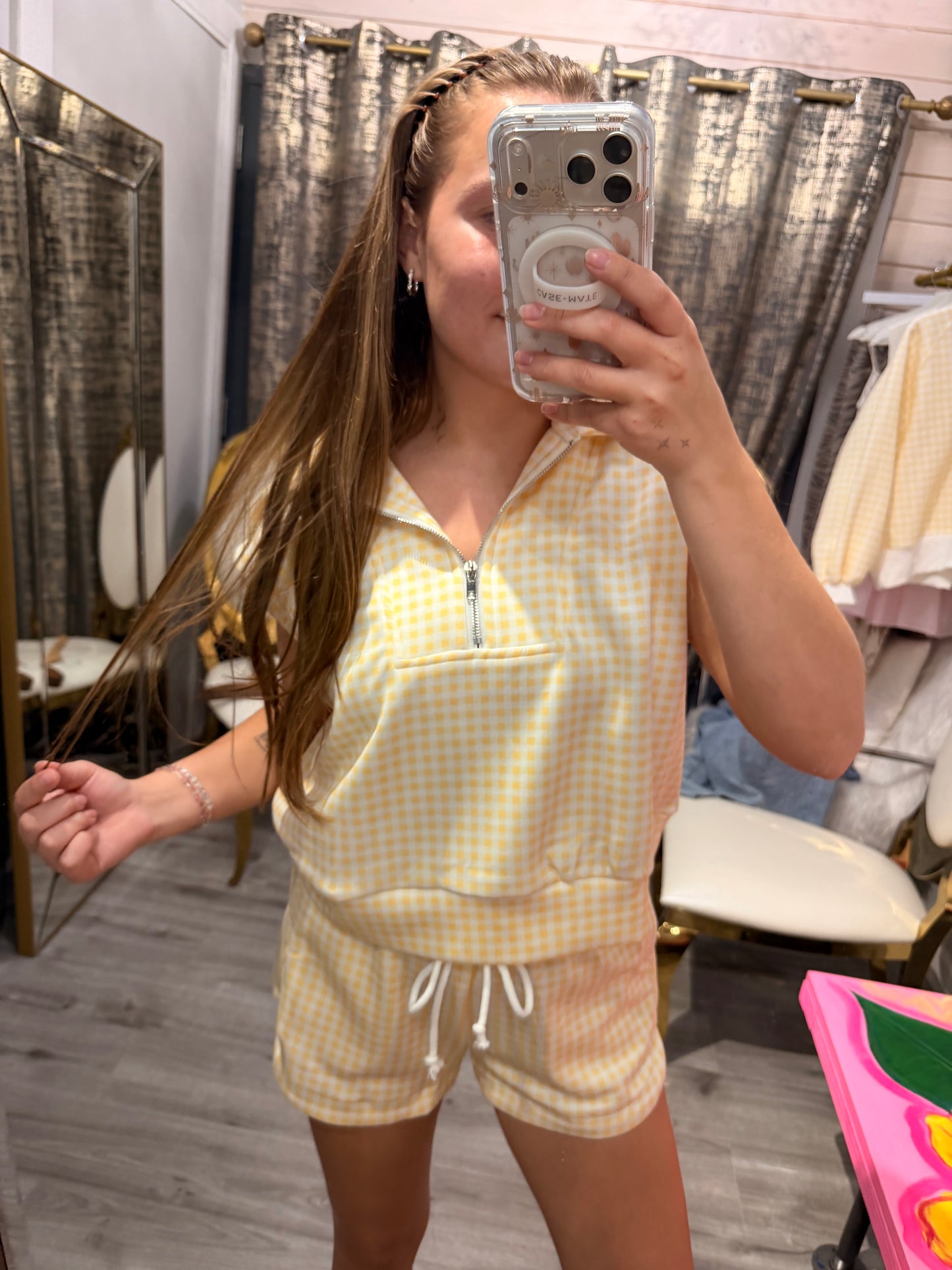 Buttered Gingham Short Set